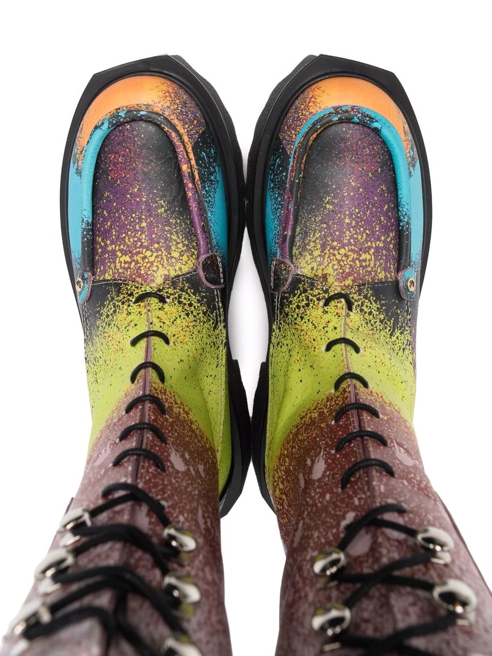 Sponge paint splatter-effect boots - 4