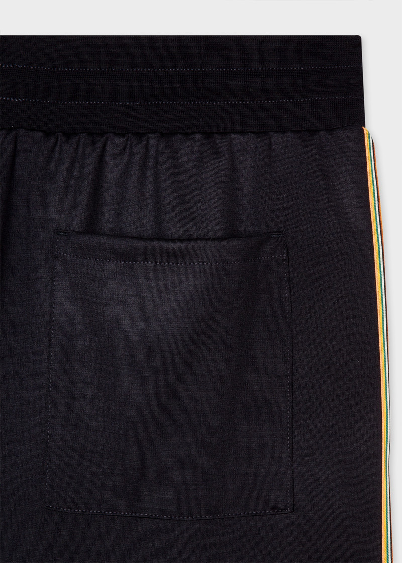 Navy Zip-Front Washable Wool 'Signature Stripe' Hoodie and Sweatpants Set 6