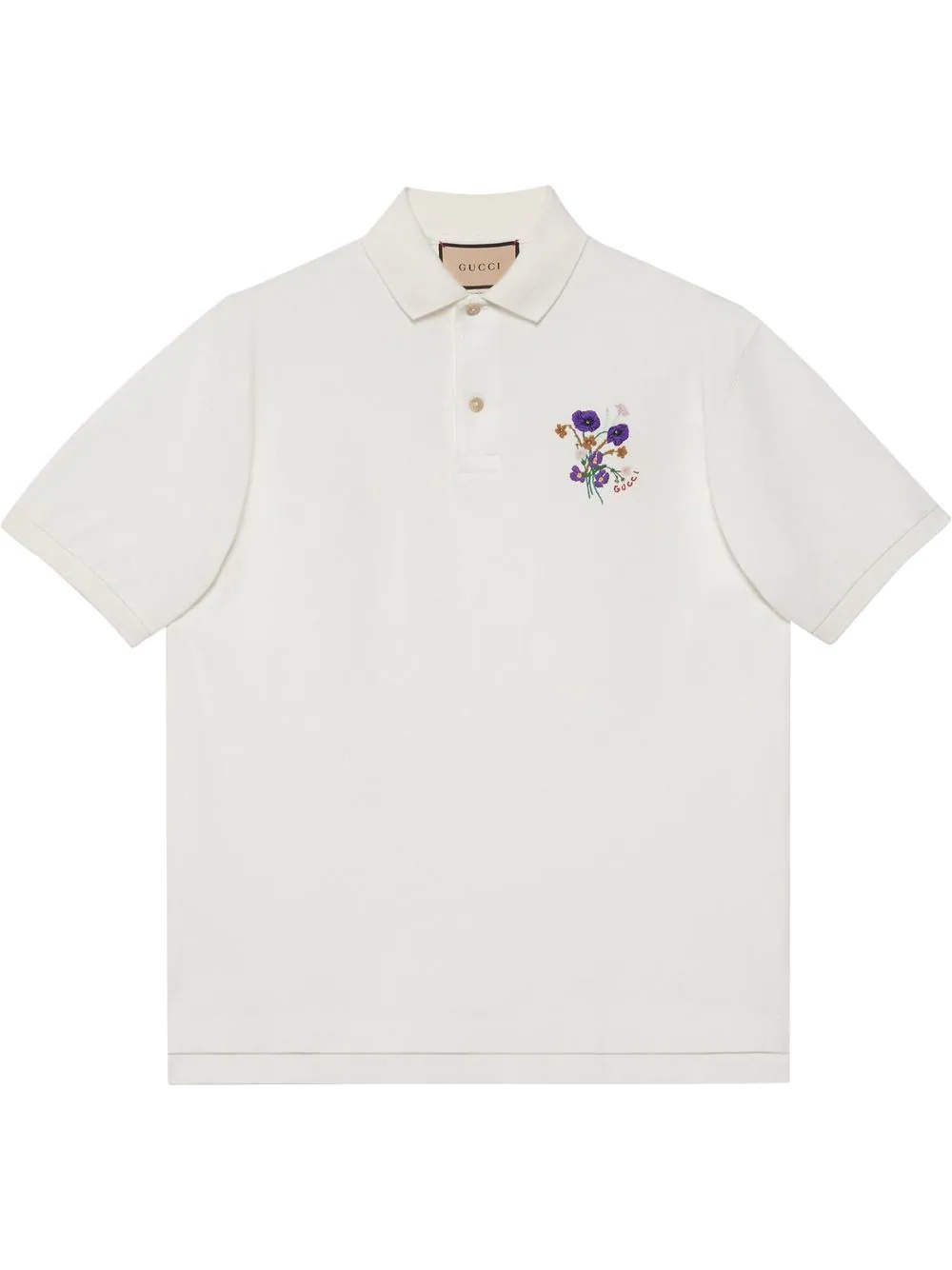 embroidered-logo polo shirt - 1