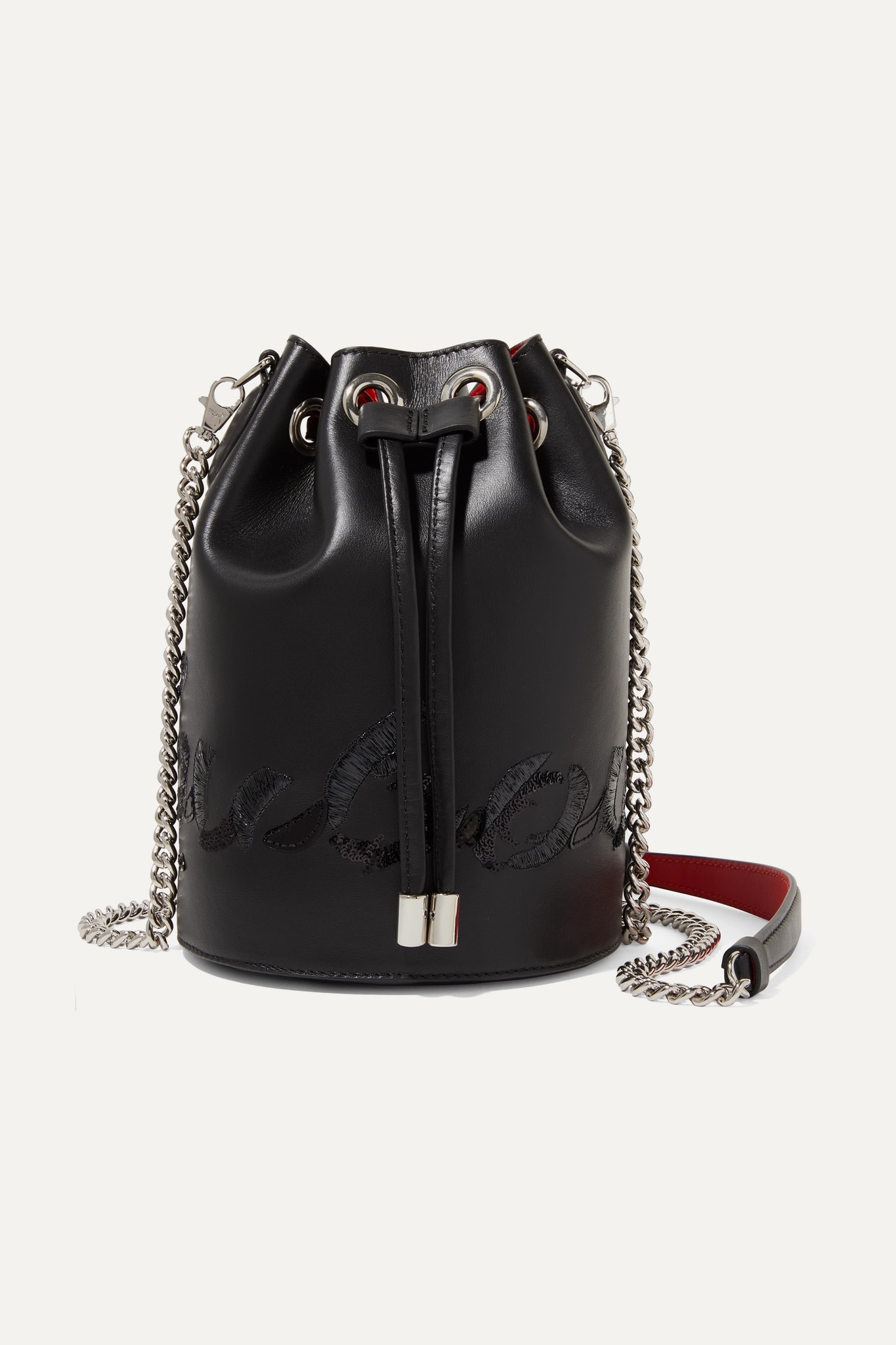 Marie Jane embellished leather bucket bag - 1