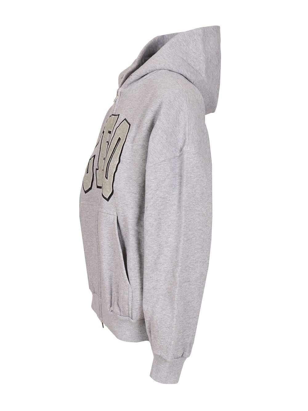 Small Fit Zip-Up Sweatshirts Grey - 3