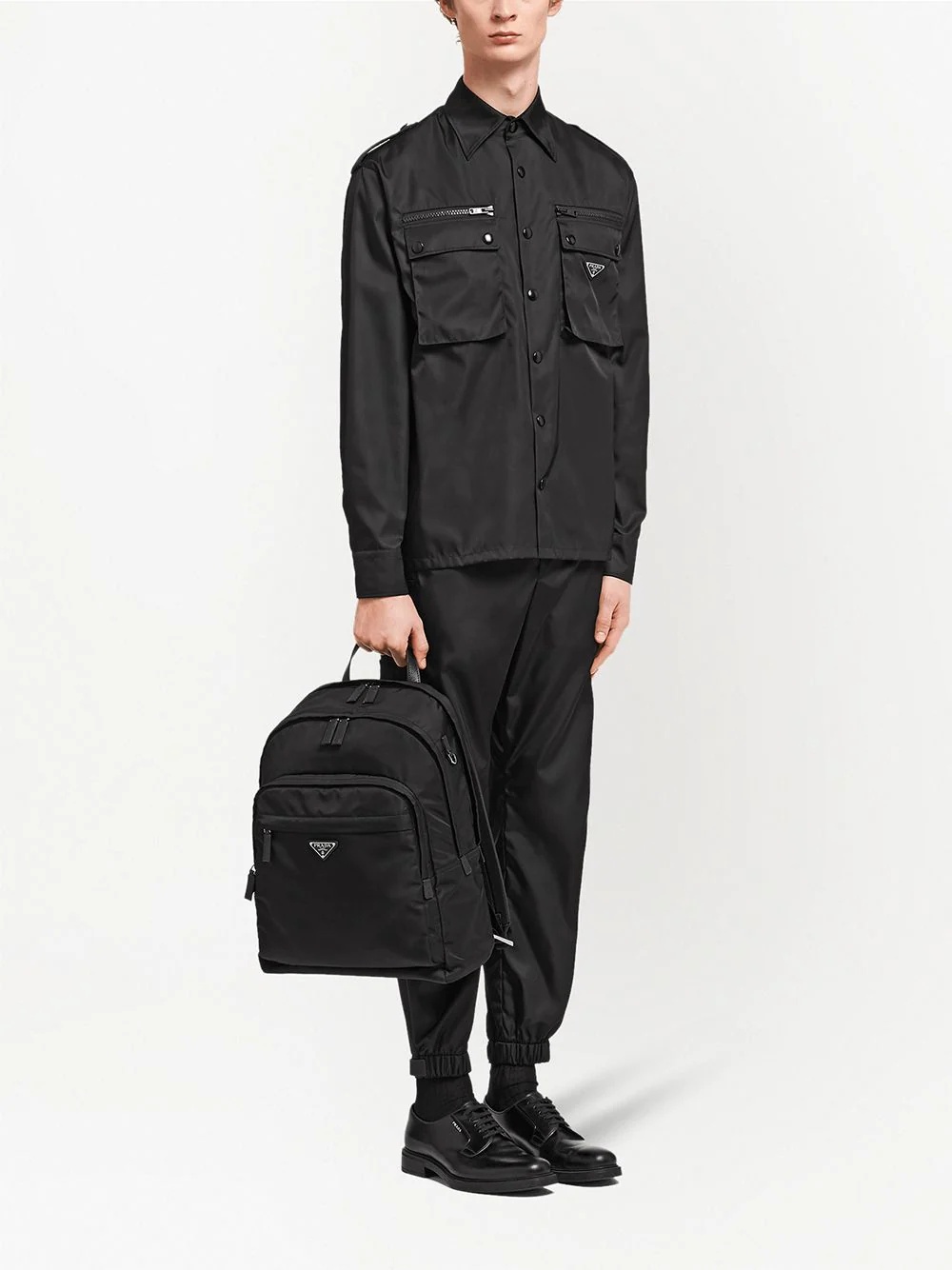 Re-Nylon logo-plaque backpack - 2