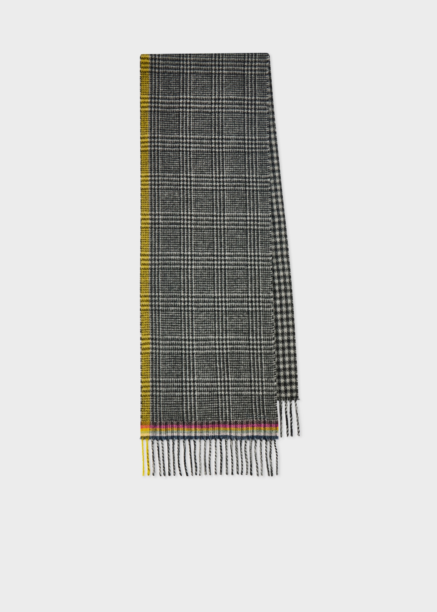 Women's Wool Prince of Wales Check Scarf - 1