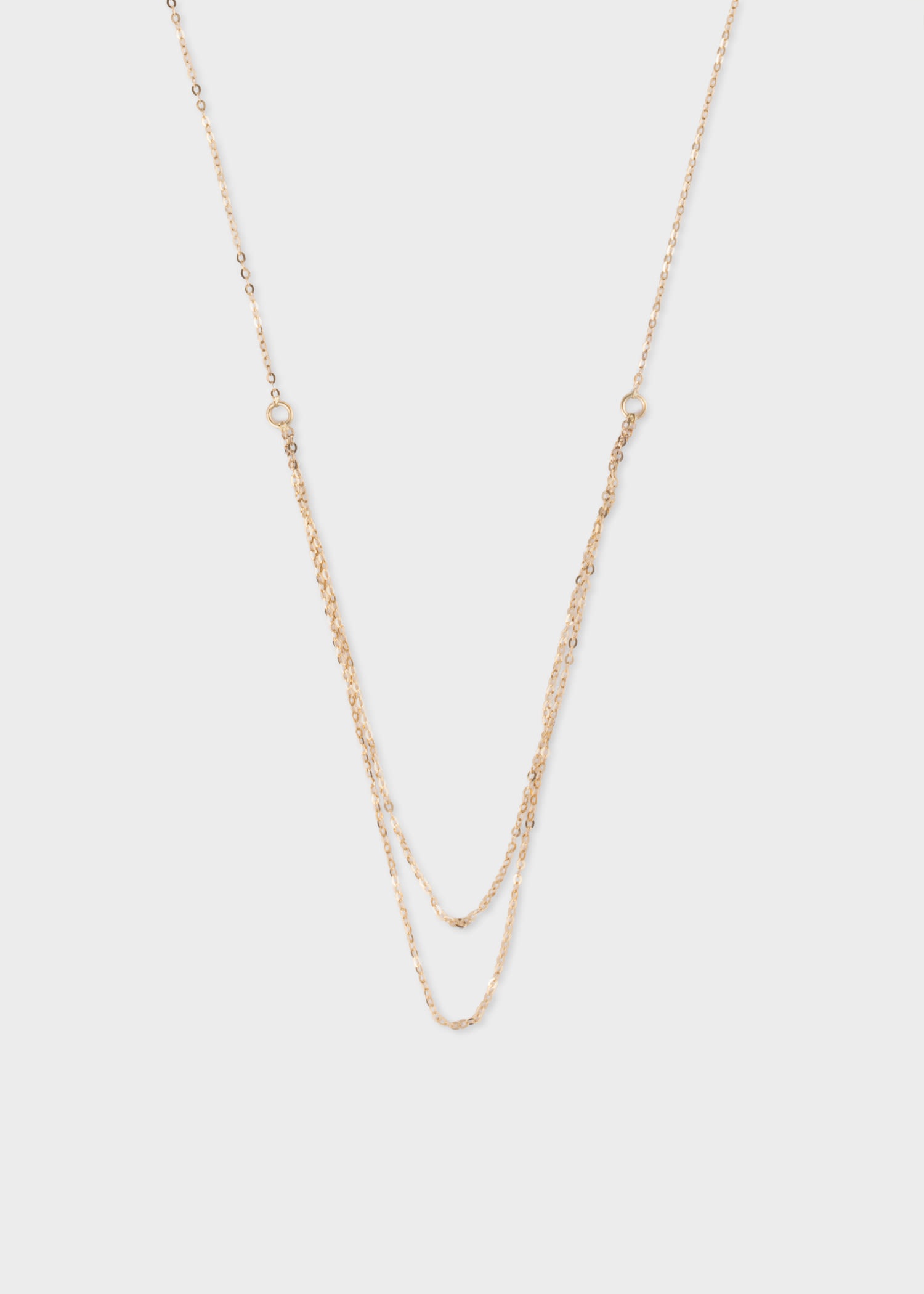 'Charlotte' Gold Double Chain Necklace by Helena Rohner - 1