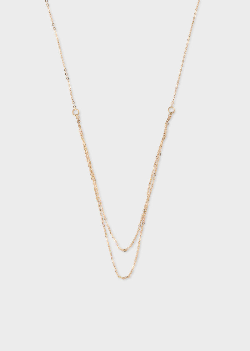 'Charlotte' Gold Double Chain Necklace by Helena Rohner 1