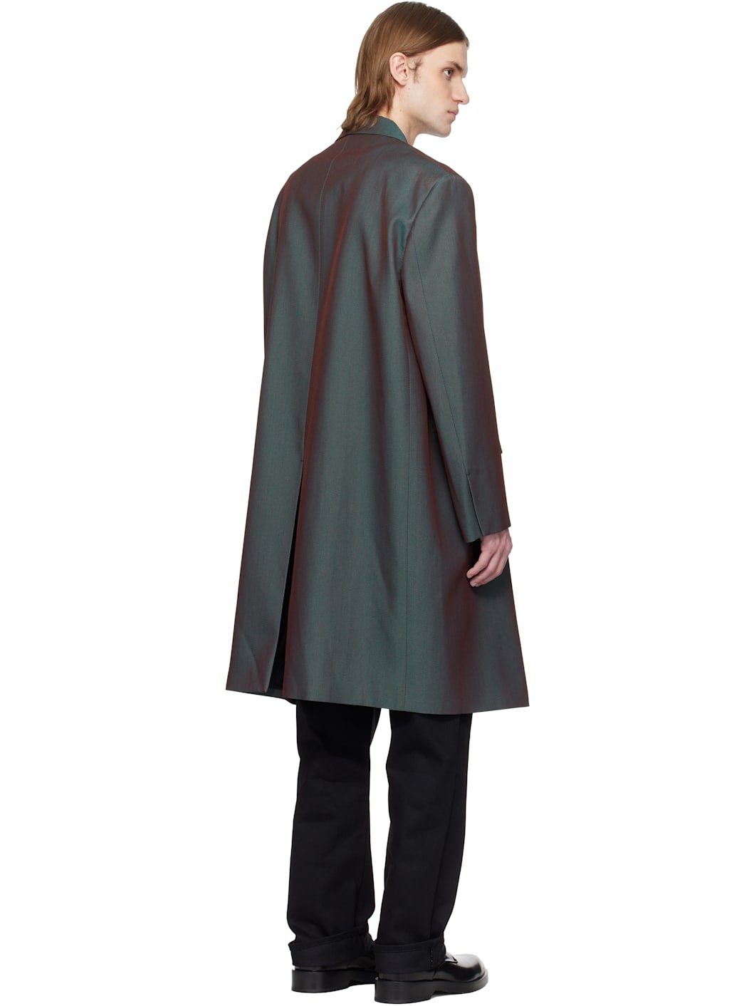 Green & Burgundy Cavalry Twill Coat - 3