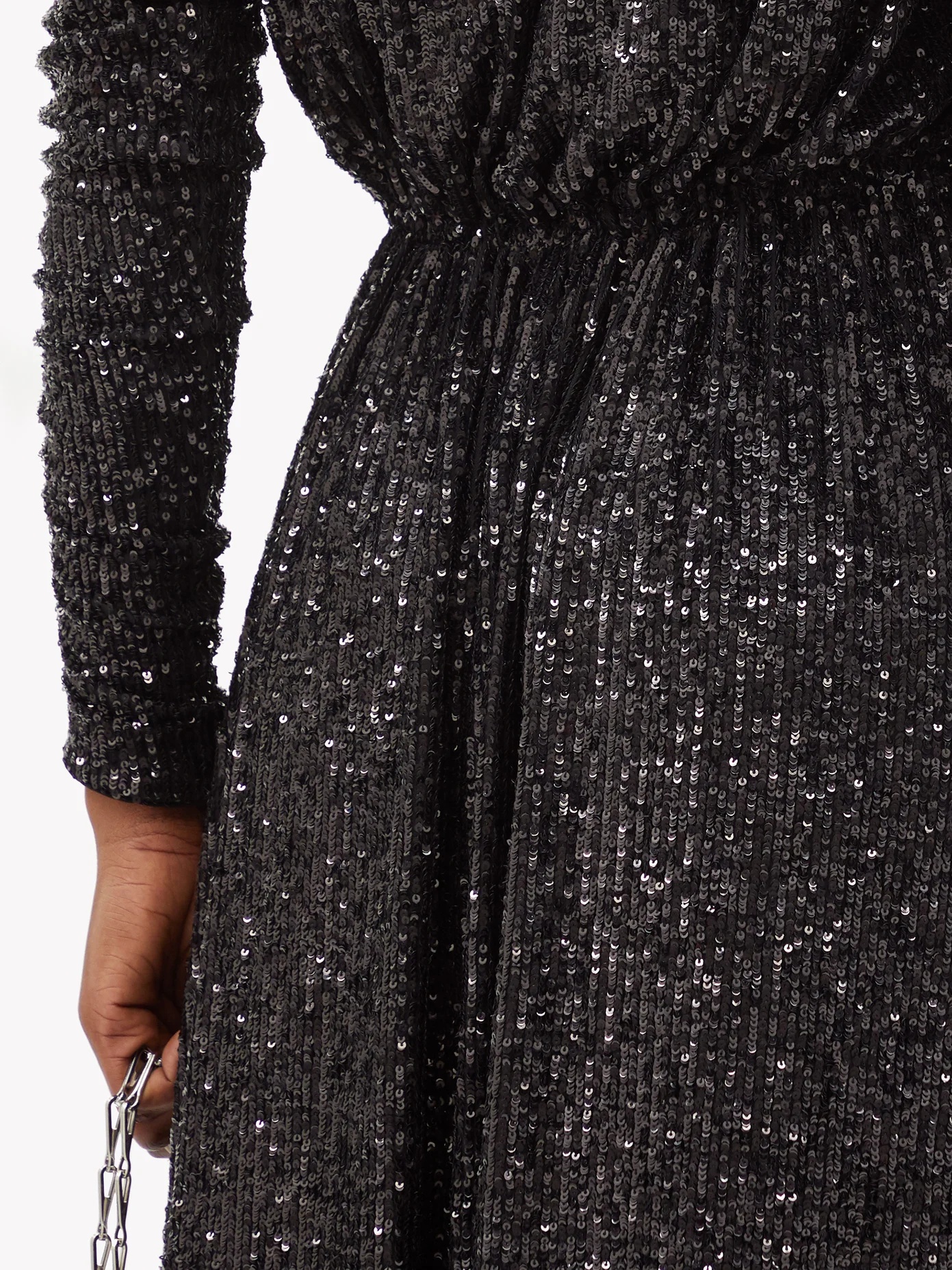 Long-sleeved sequinned maxi dress - 3