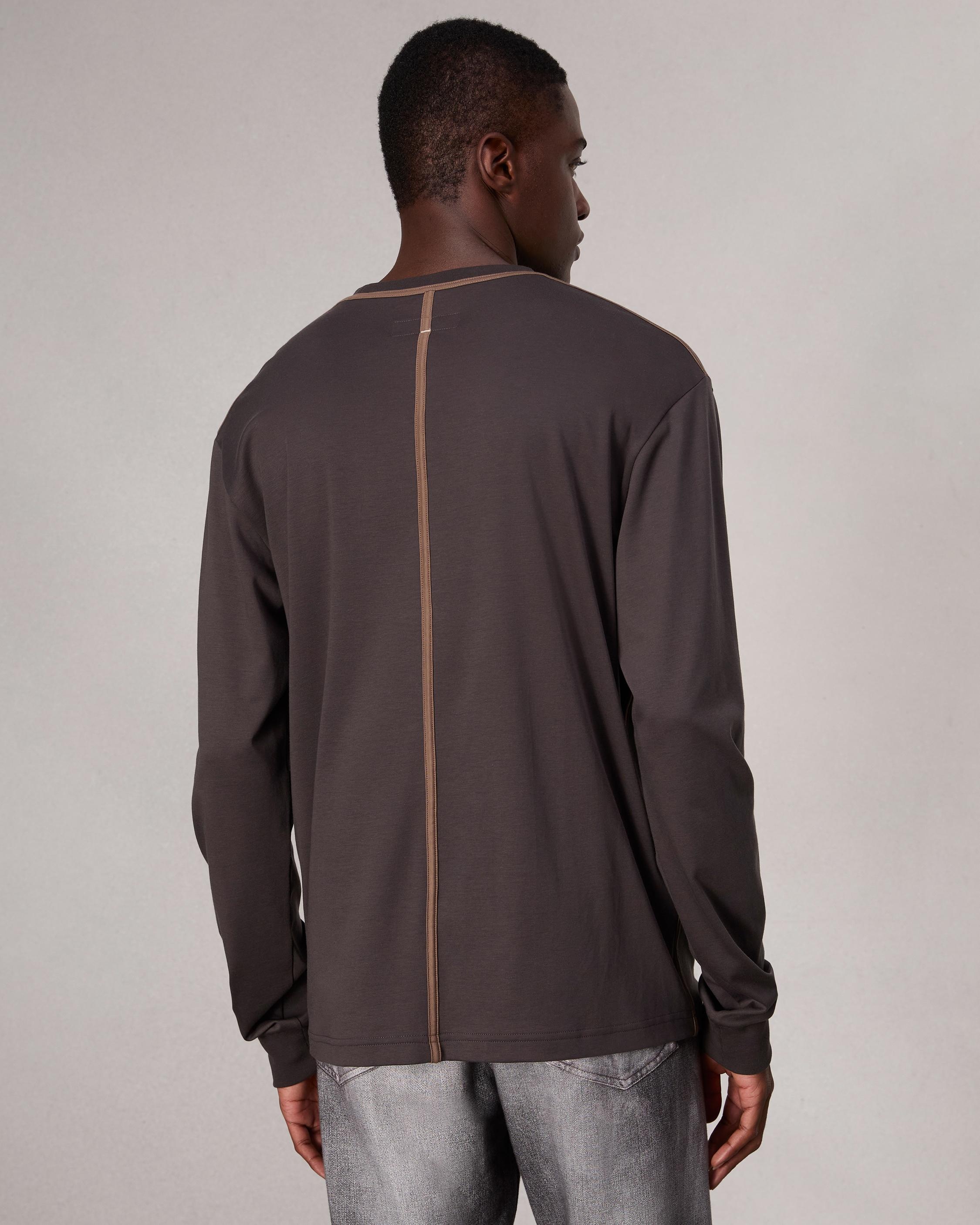 Relaxed Fit Contrast-Trim Cotton Tee - 5