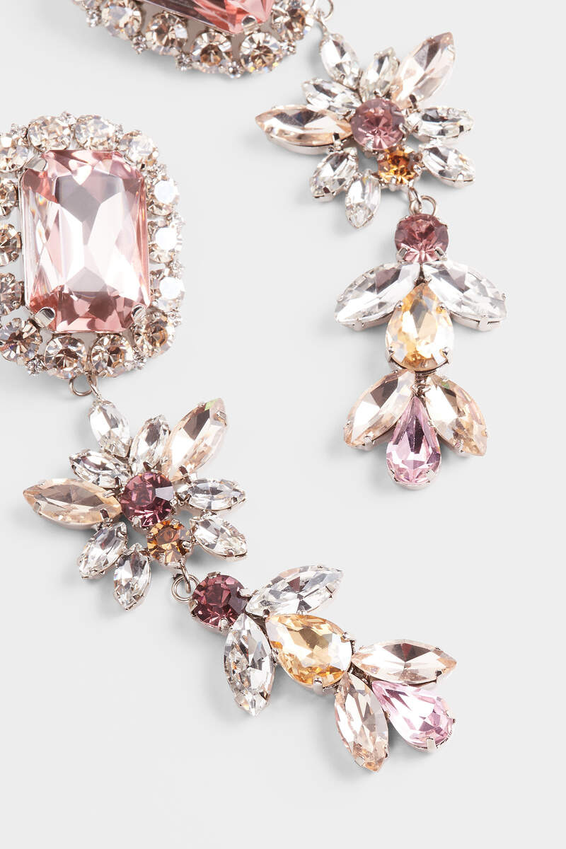 STRASS FLORAL EARRINGS - 3