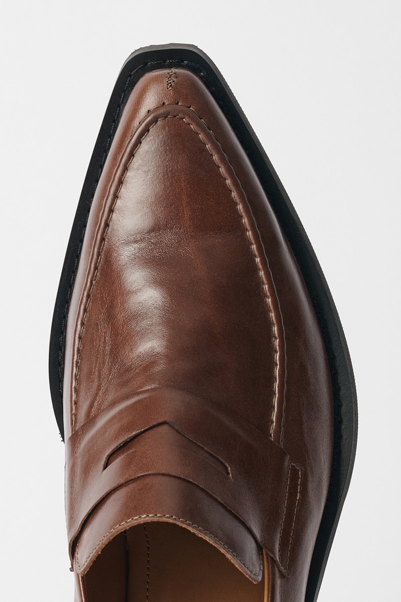 Our Legacy Cypher Loafer Castagno Satin Bovine outlook