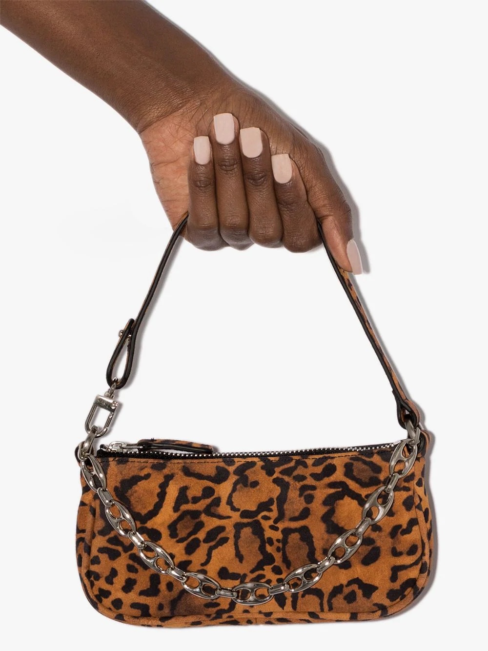 mini Rachel leopard-print suede bag - 4