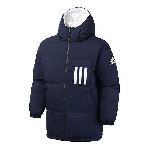 adidas Reversible hooded Sports Down Jacket Navy Blue EH4010 - 1