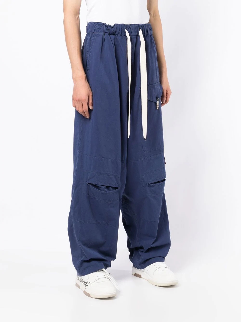 drop-waist tapered trousers - 3