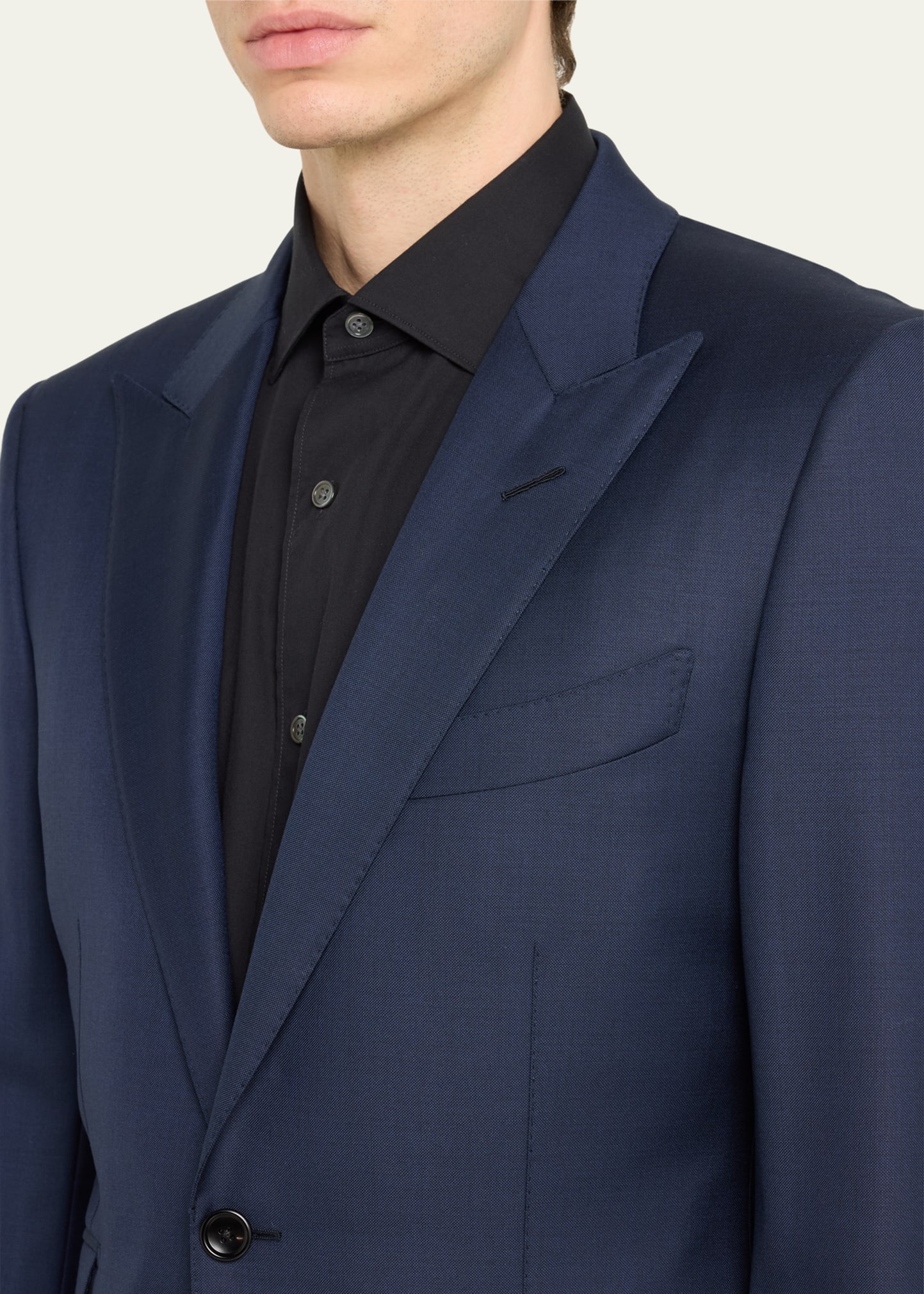 Men's Modern Fit Sharkskin Suit - 5