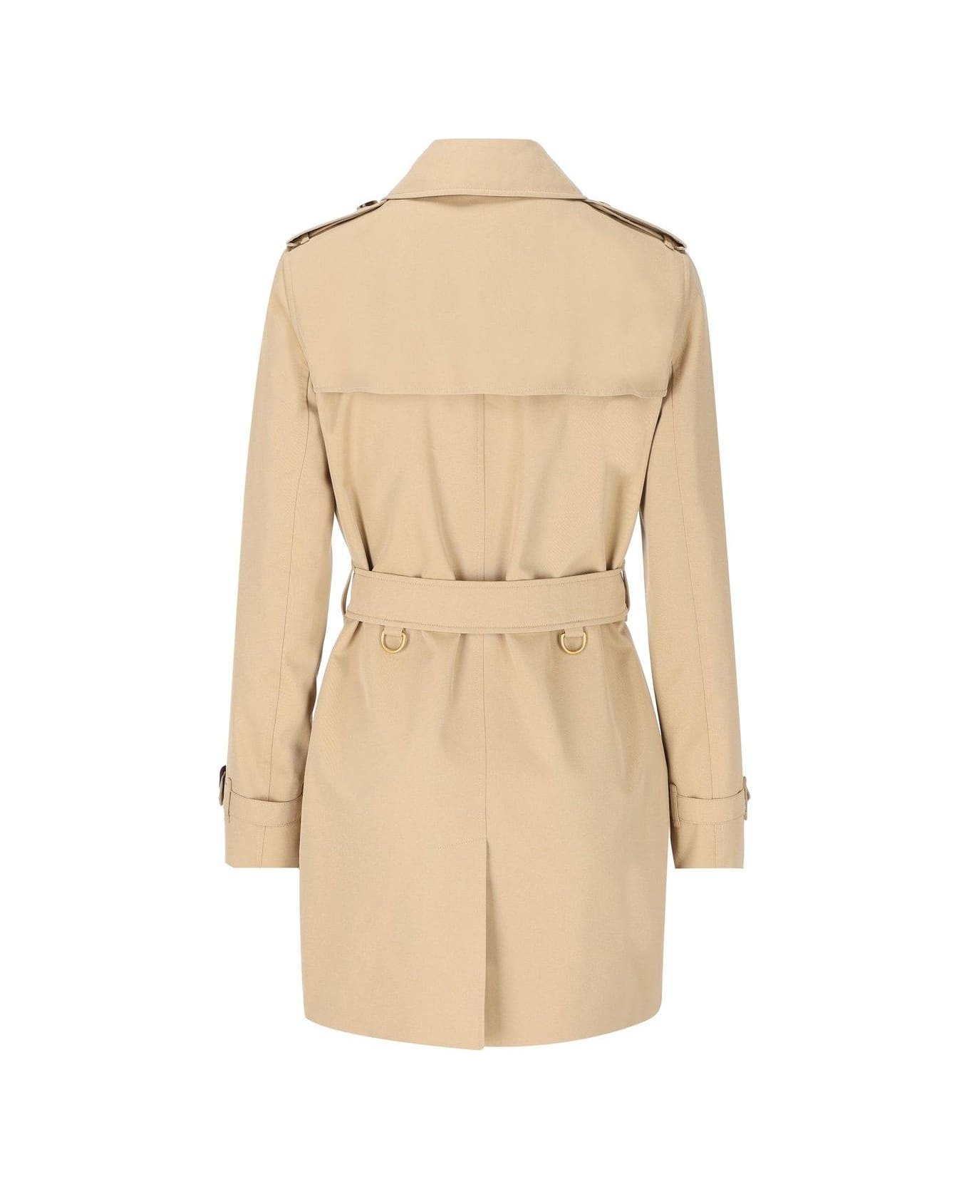 Double Breasted Belted-waist Coat - 2