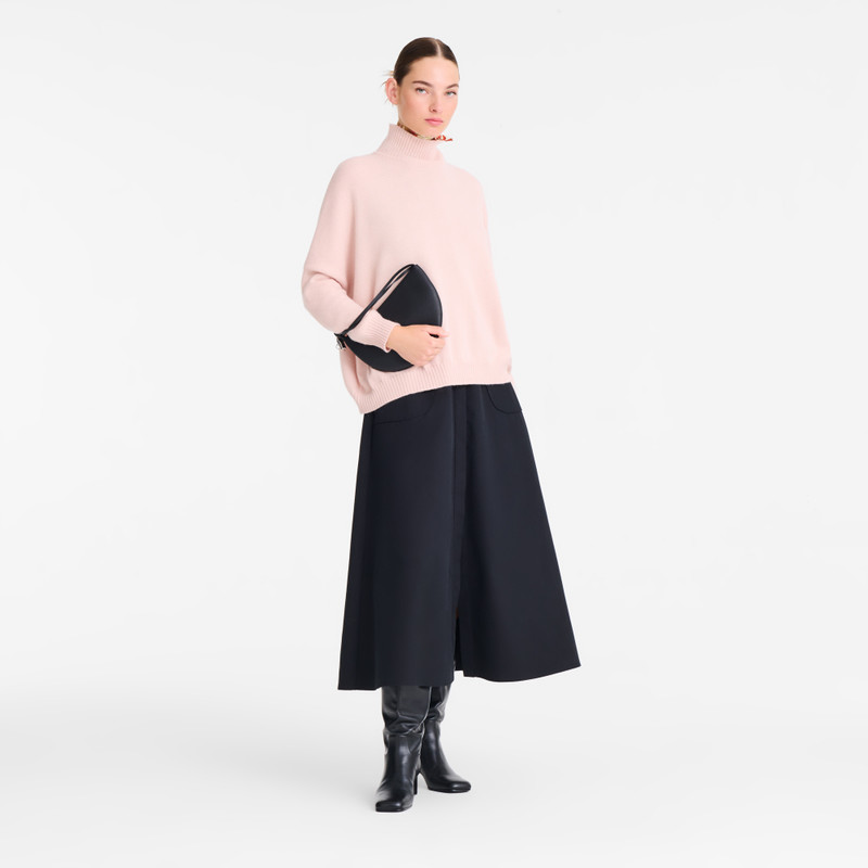 Longchamp Le Roseau Clutch Black - Leather outlook