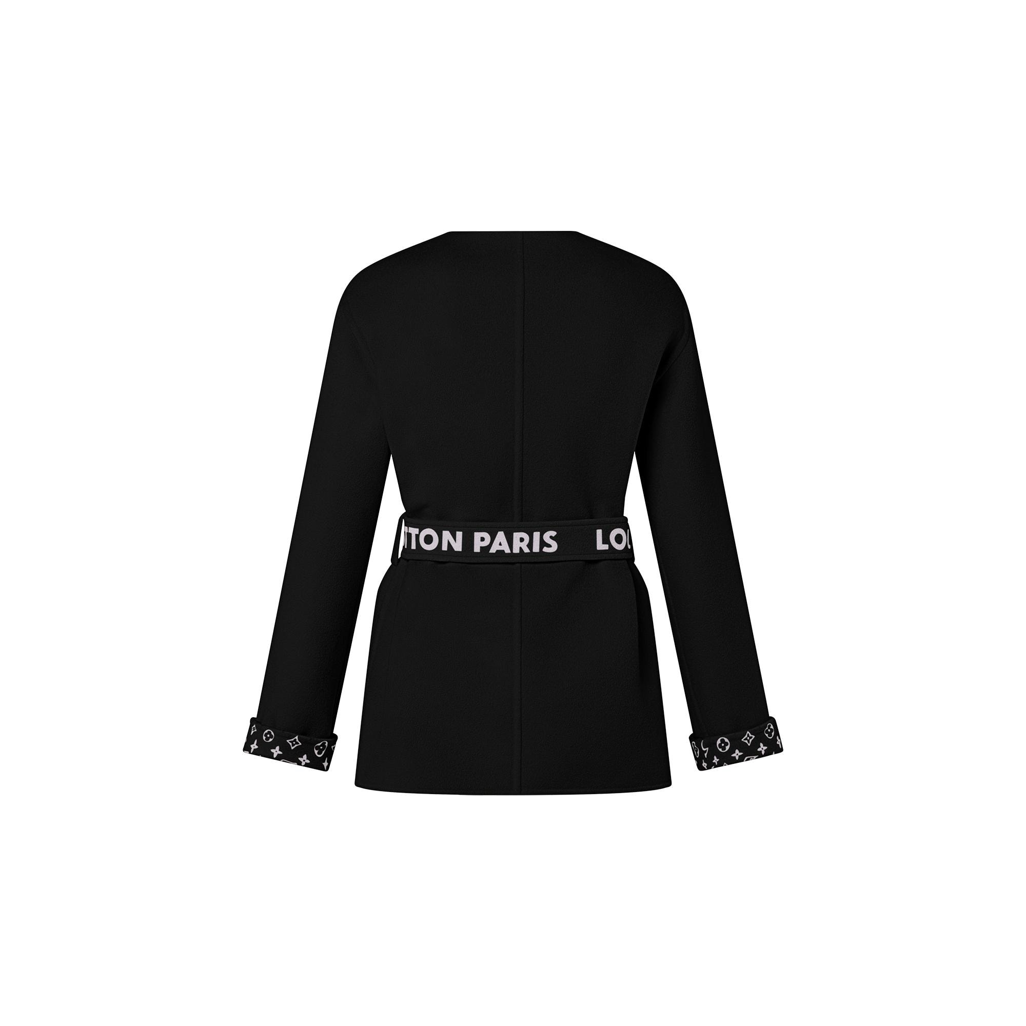 Signature Short Double Face Wrap Coat - 3