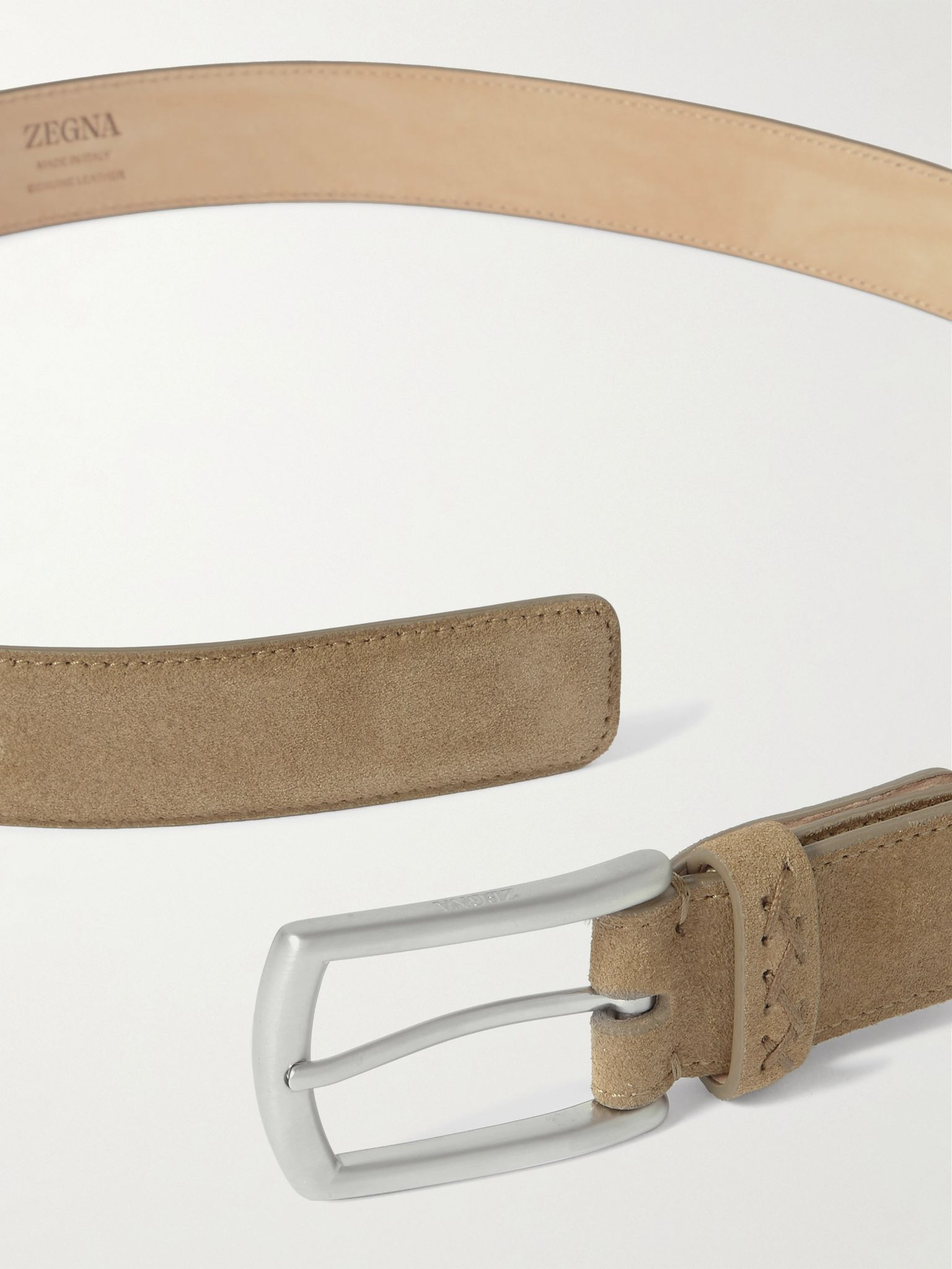 3cm Suede Belt Brown - 3