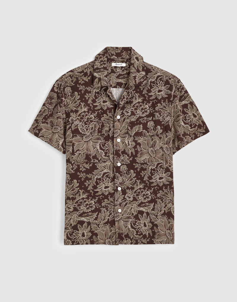 Short-Sleeve Camp Shirt in Archive Linen Blend 1