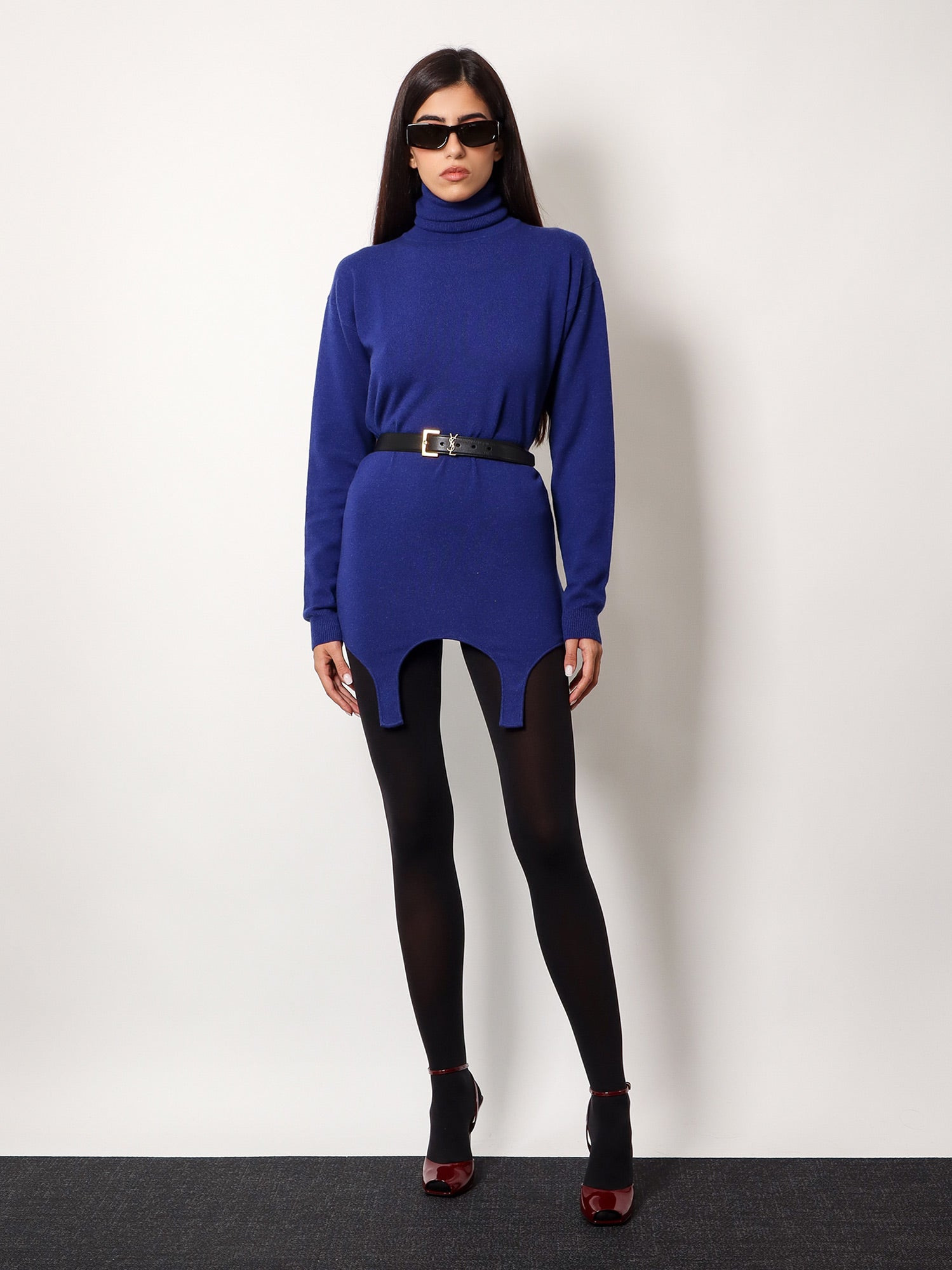 Cashmere Sweater With Garter Detail - 2