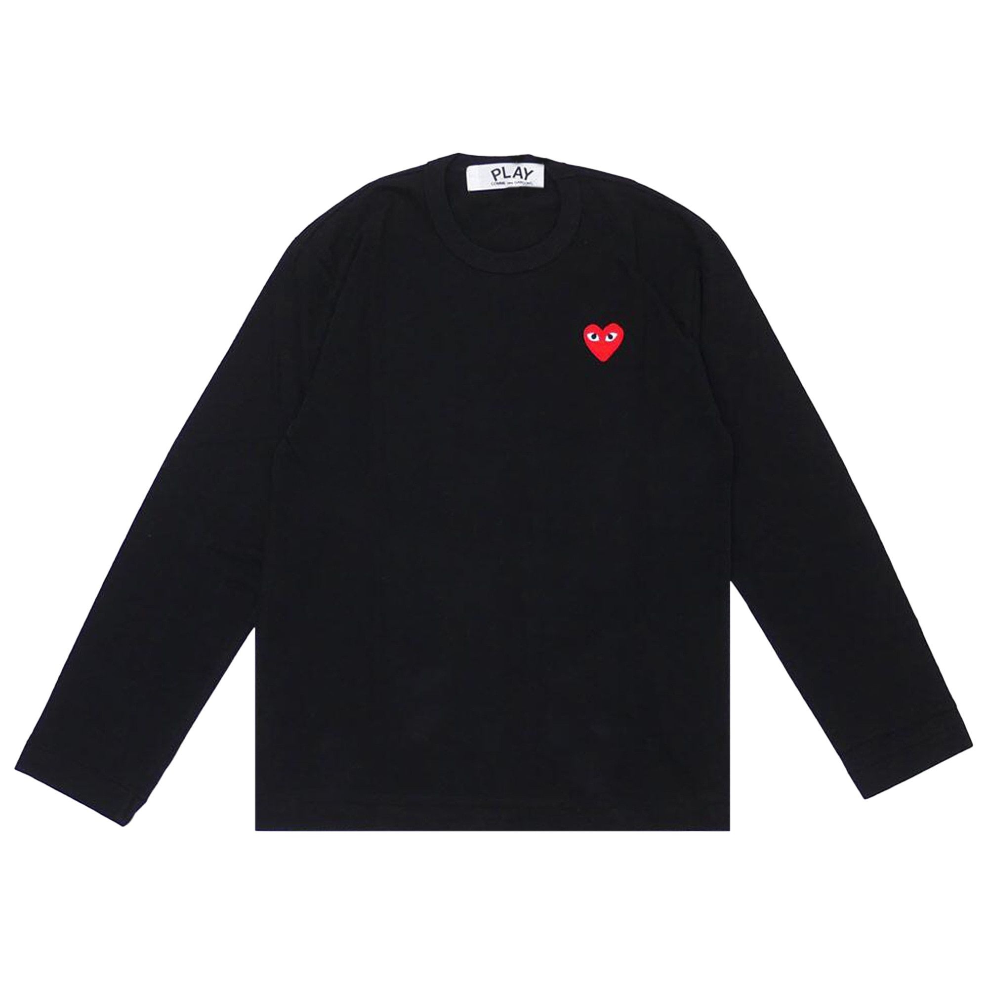 Comme des Garçons PLAY Heart Emblem Long-Sleeve Shirt 'Black' - 1