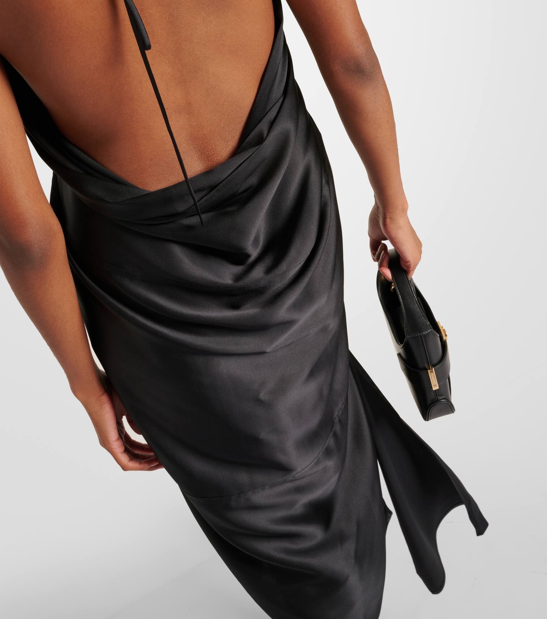 Halterneck silk-blend midi dress - 6