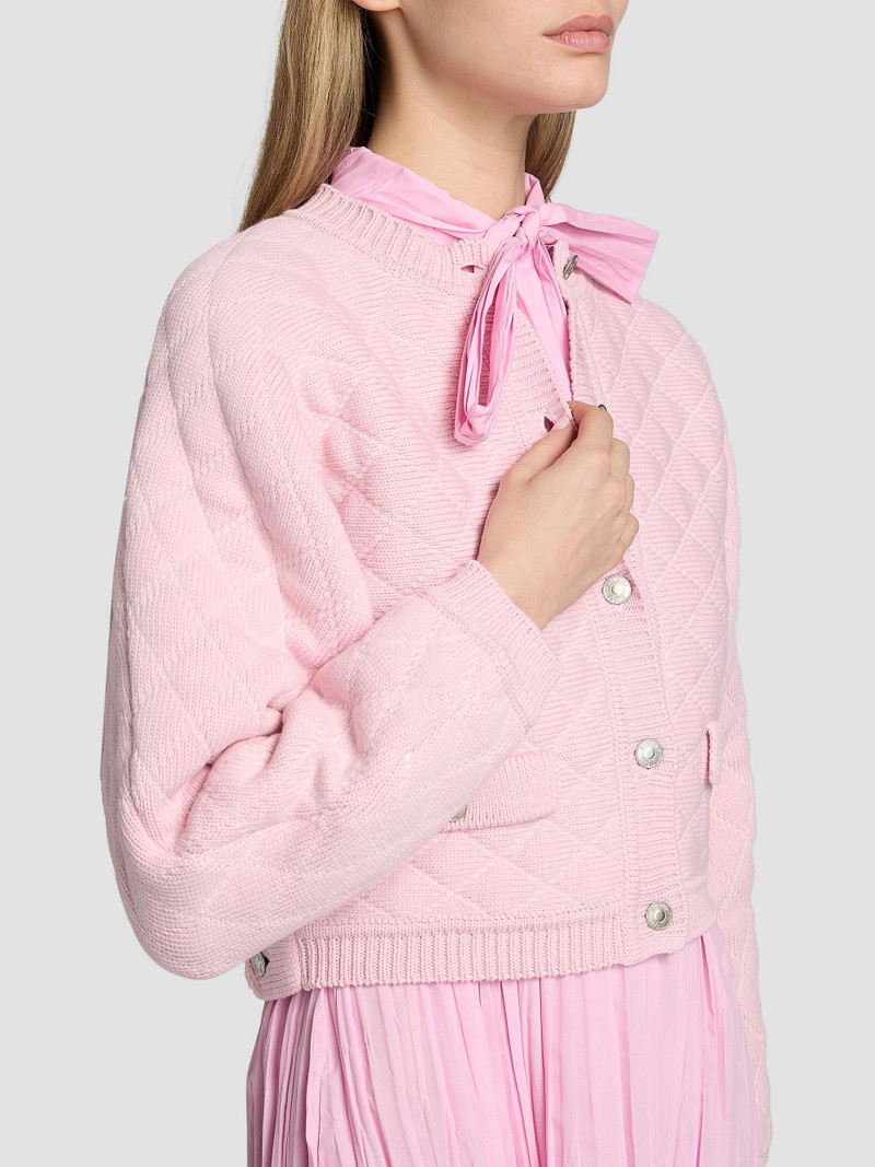 Women's Quilted Cotton-Blend Jacket - Pink 6