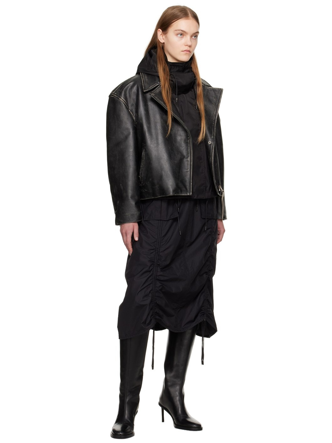 Black Hooded Vest - 4