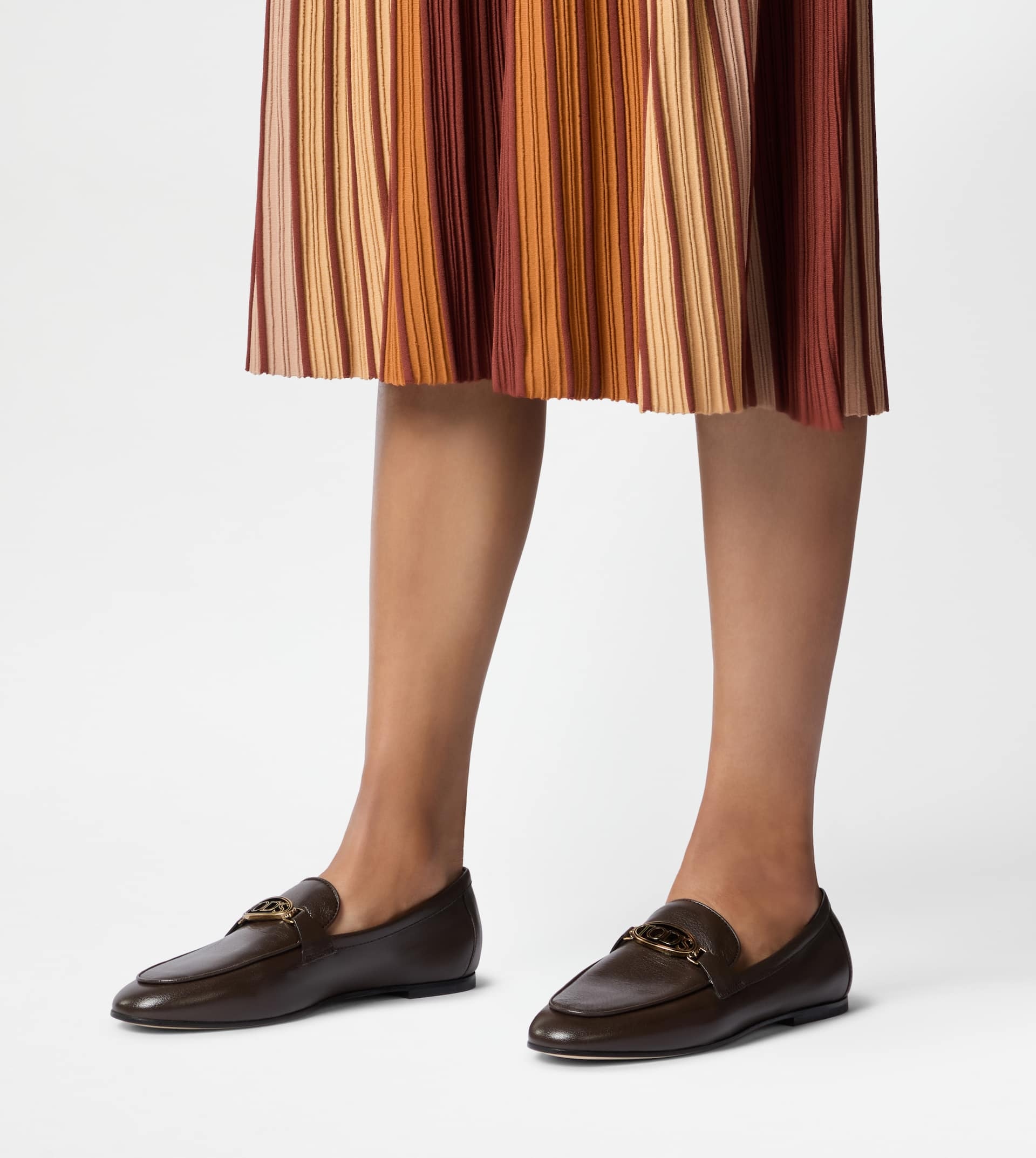 LOAFERS IN LEATHER - BROWN - 7