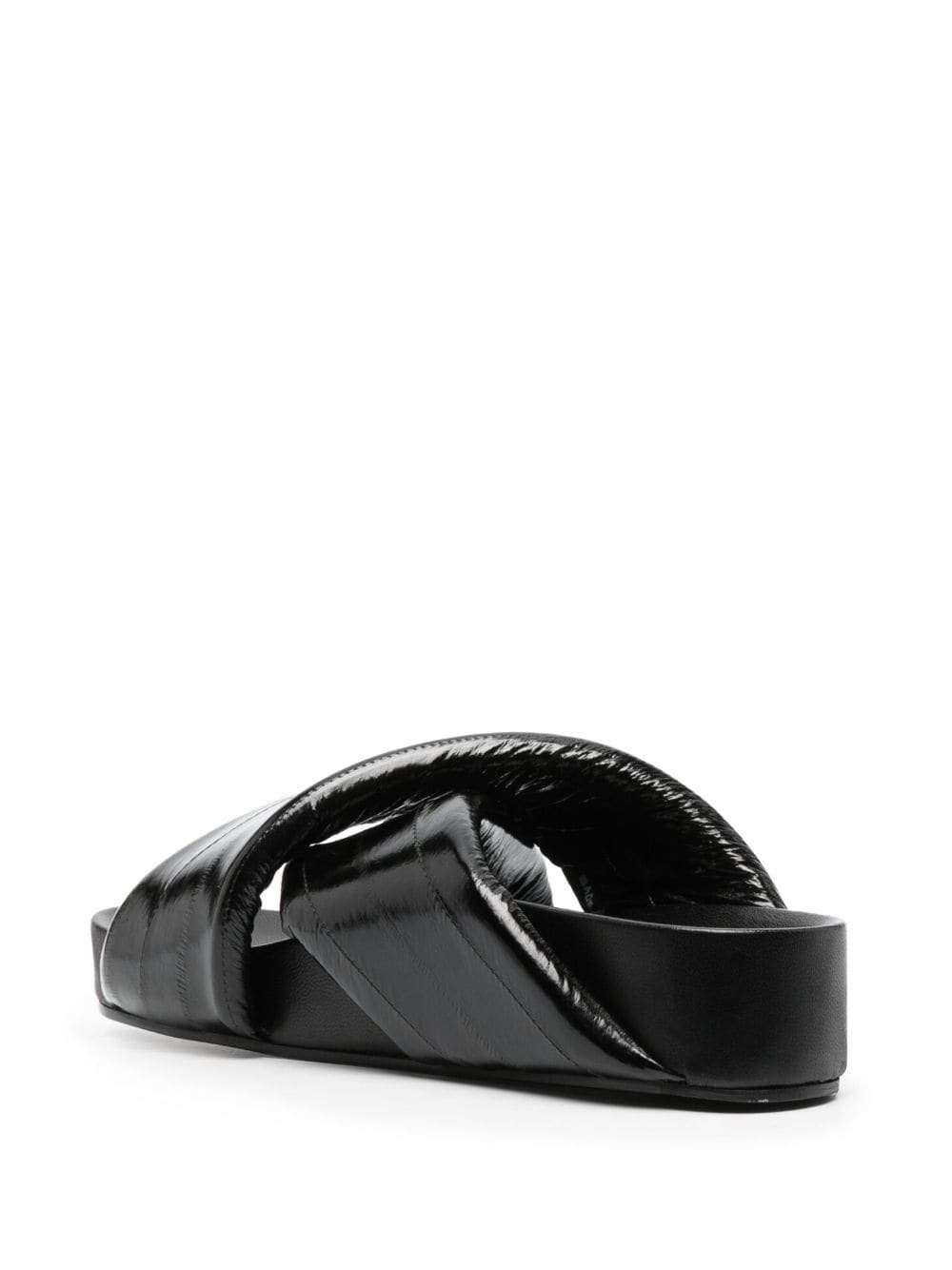 crossover-strap leather sandals - 3