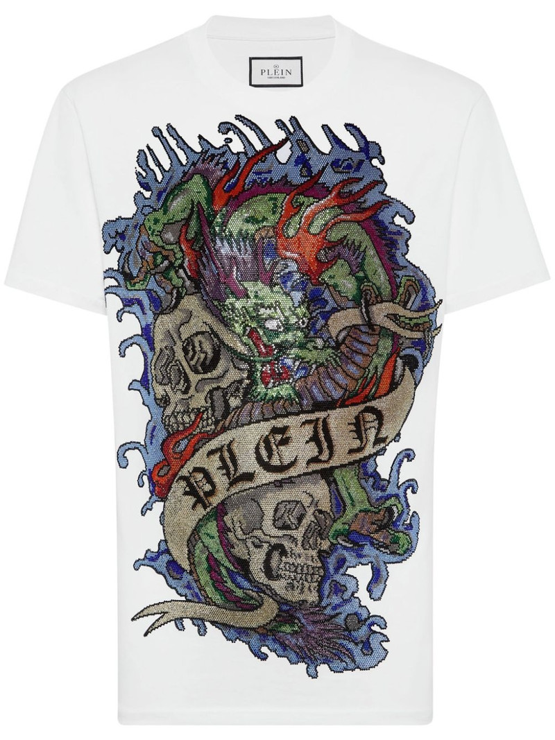 tattoo-print cotton T-shirt 1
