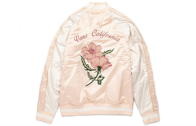 Vans (WMNS) Vans Tiger Floral Embroidery Baseball Jacket Pink VN0A3D7LQIP outlook