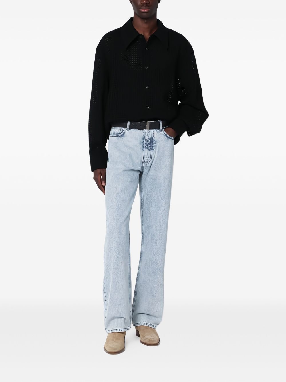Wes Shirt perforated long-sleeve shirt - 2