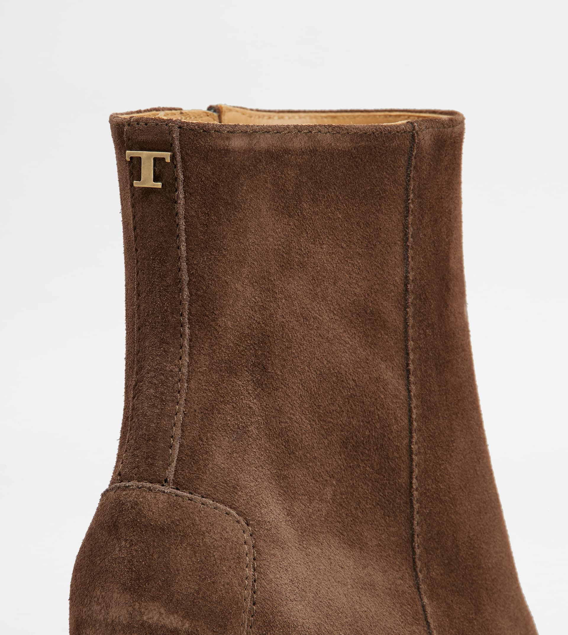 ANKLE BOOTS IN SUEDE - BROWN - 5
