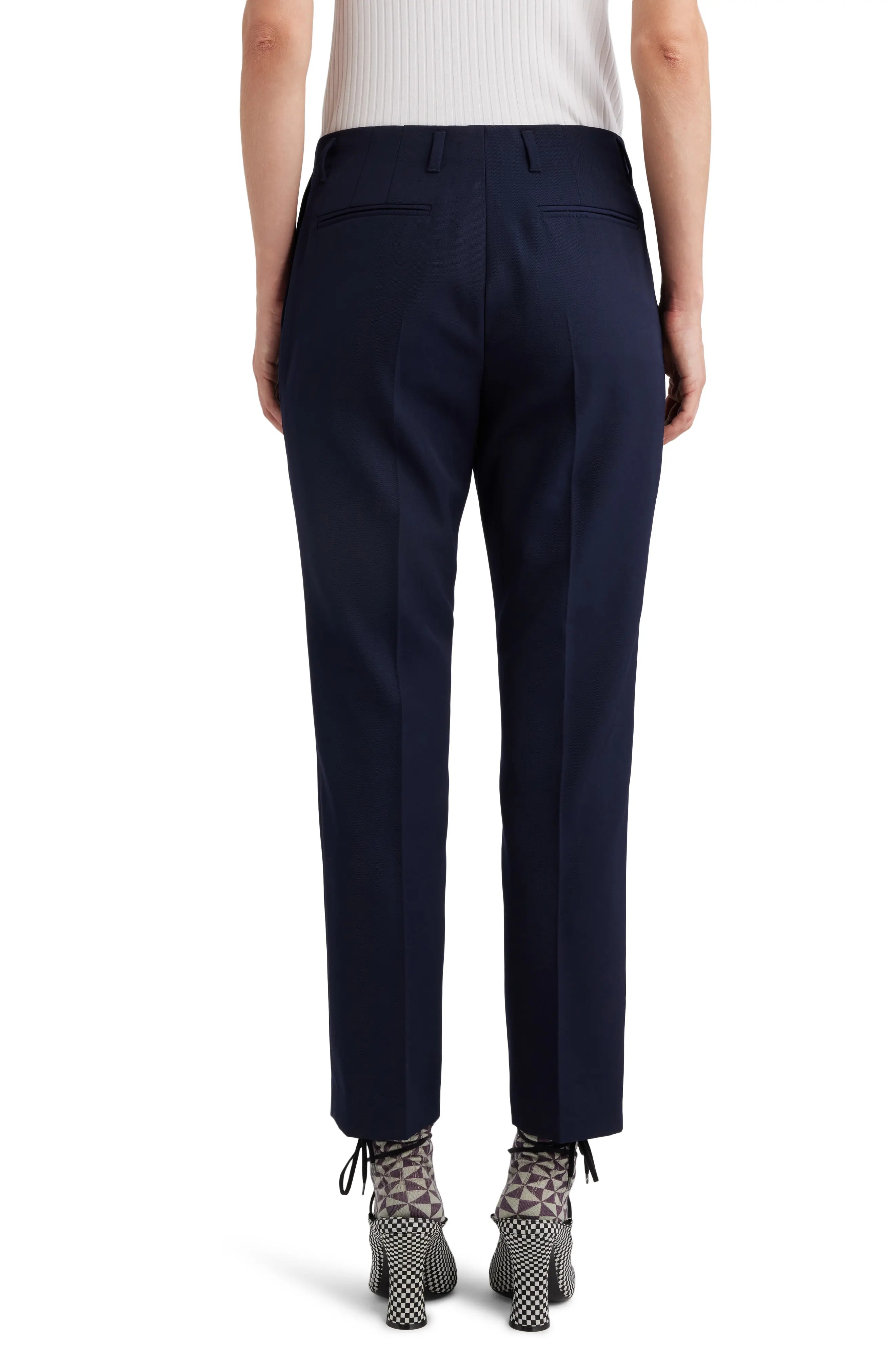 Fitted Twill Ankle Pants - 3