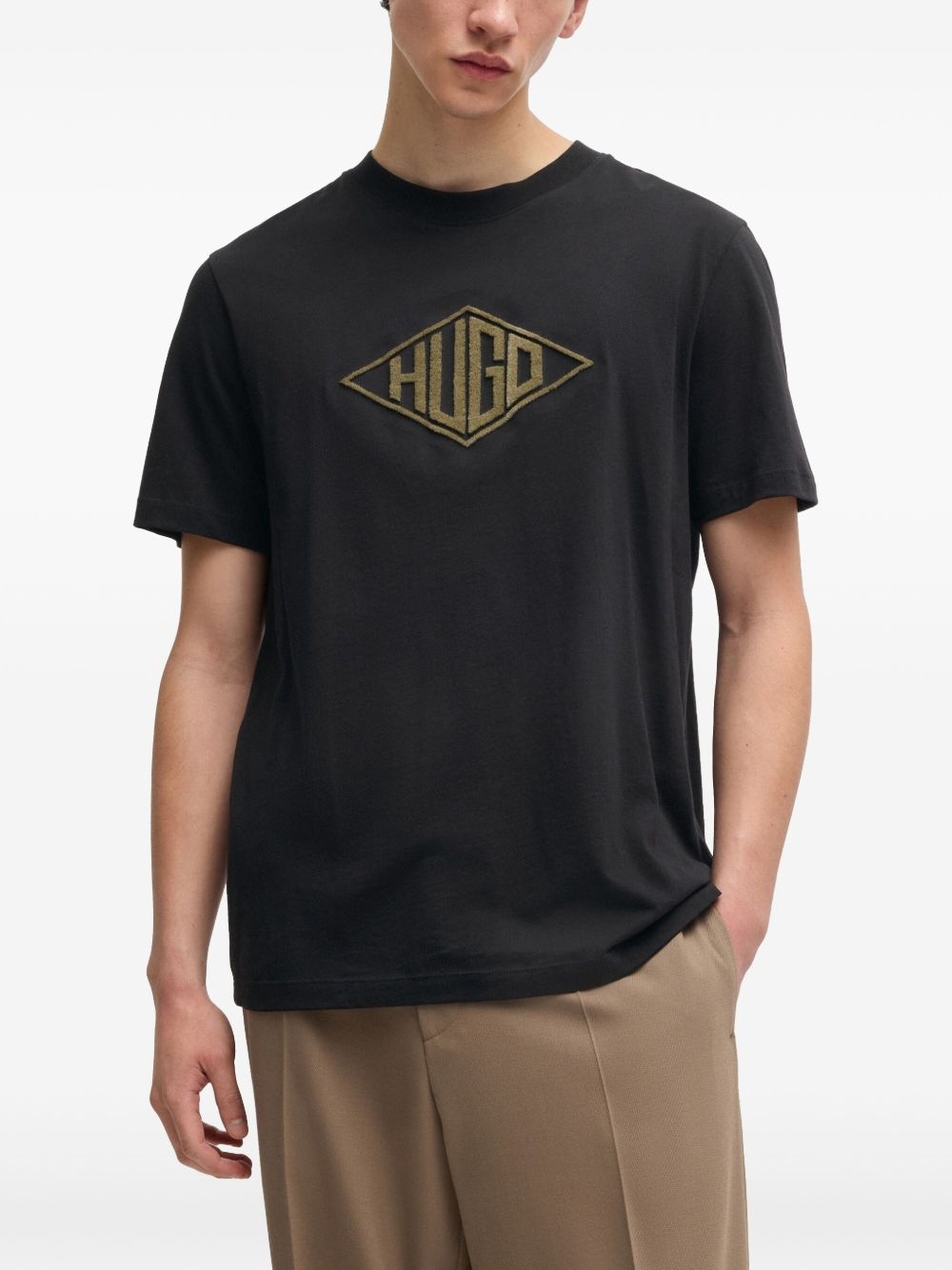 embroidered cotton T-shirt - 3