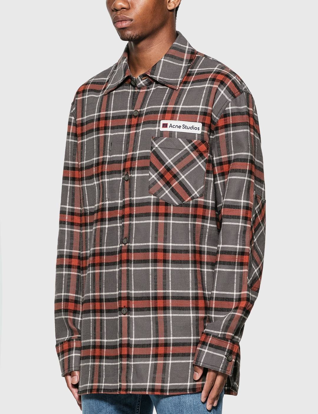 Logo Patch Flannel Overshirt - 2