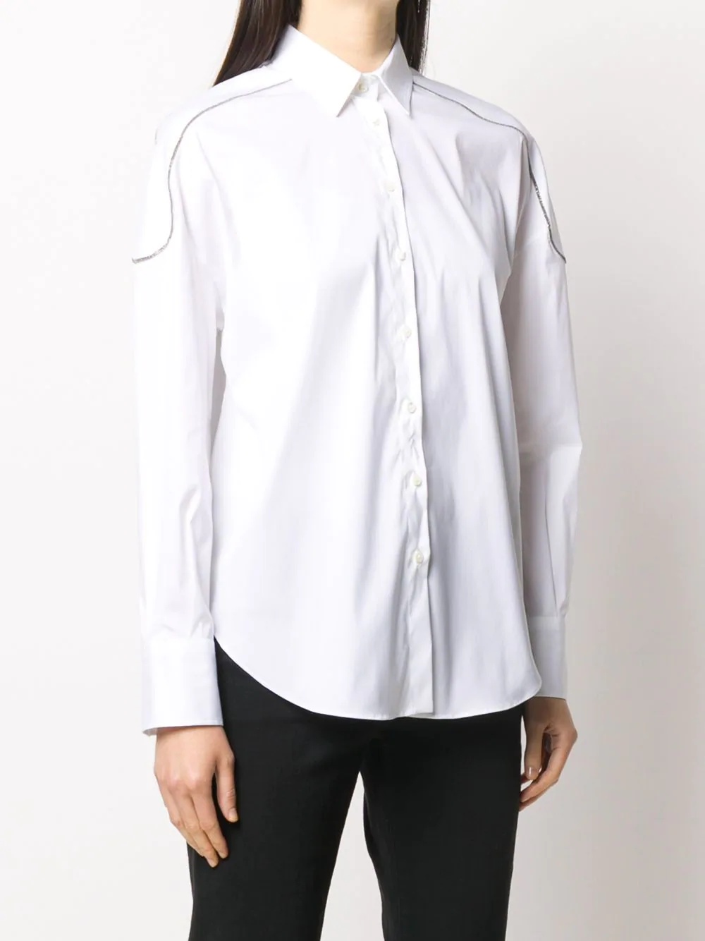 monili-embellished shirt - 3