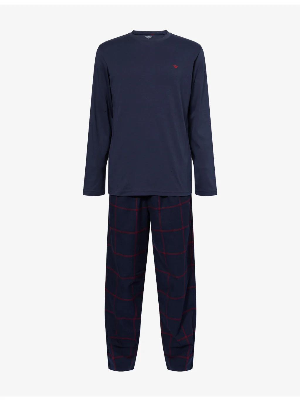Logo-Embroidered Checked Cotton Pyjamas - 1