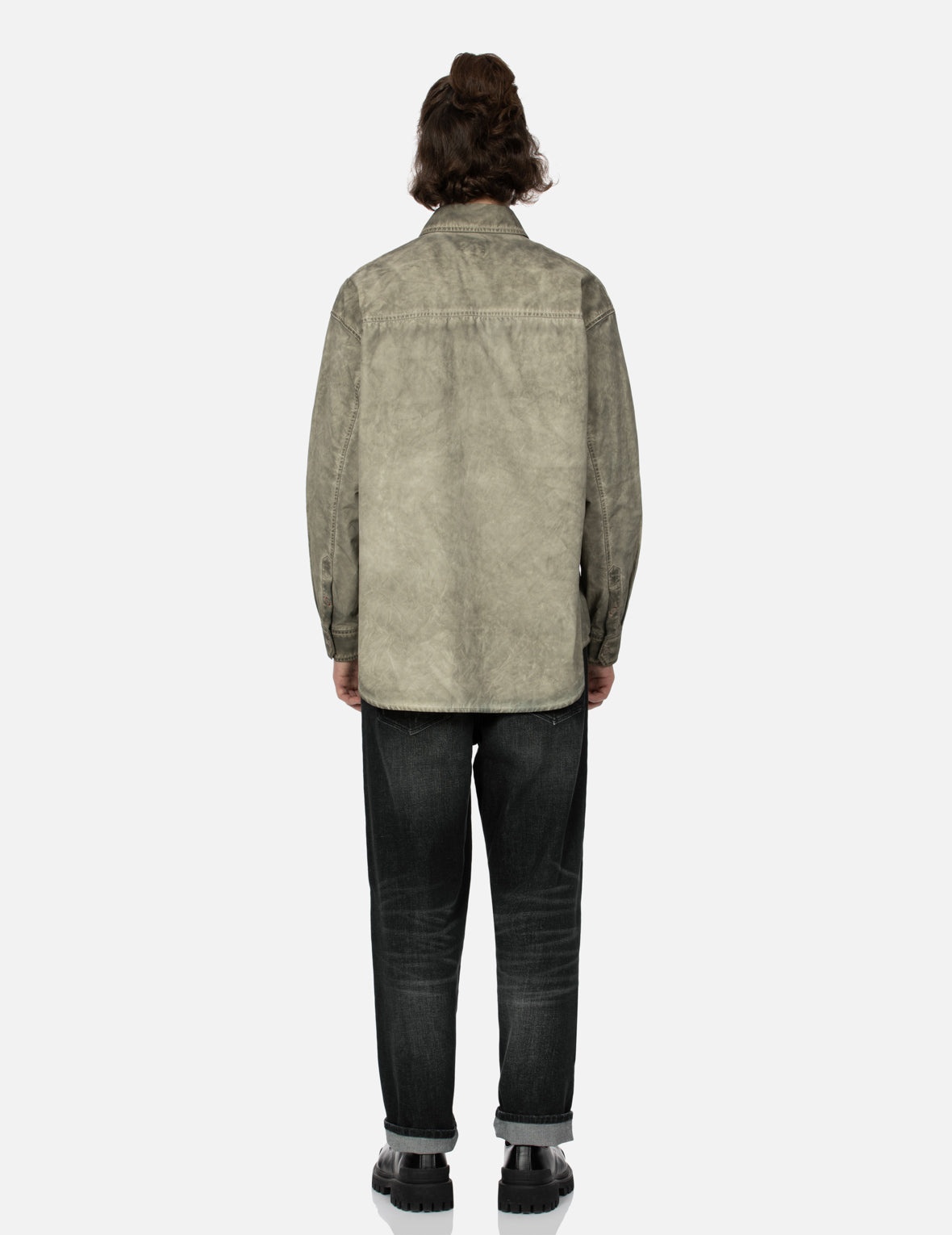 Washed Seagull Embroidery Fashion Fit Jeans - 5