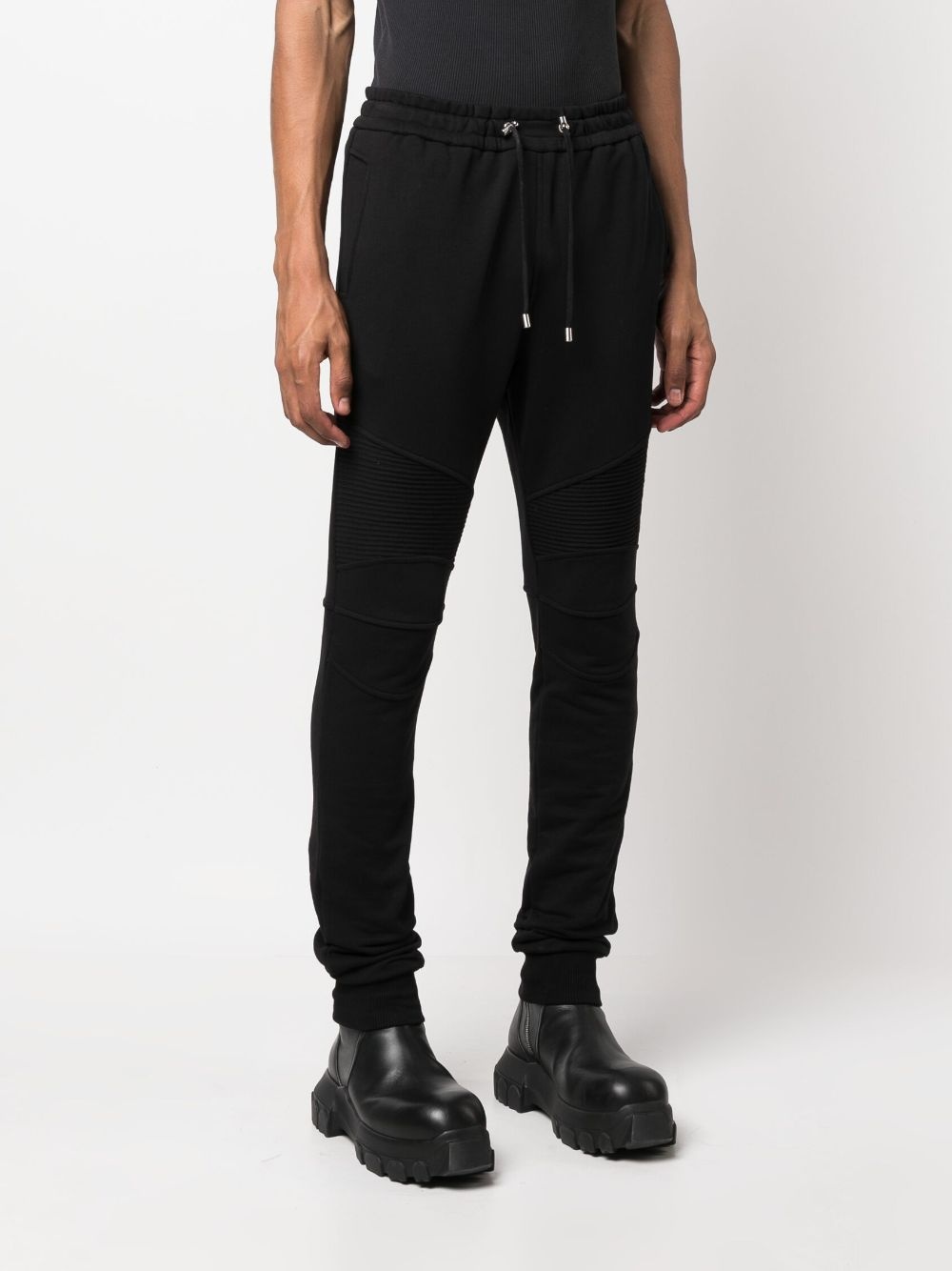 organic cotton fitted track pants - 3