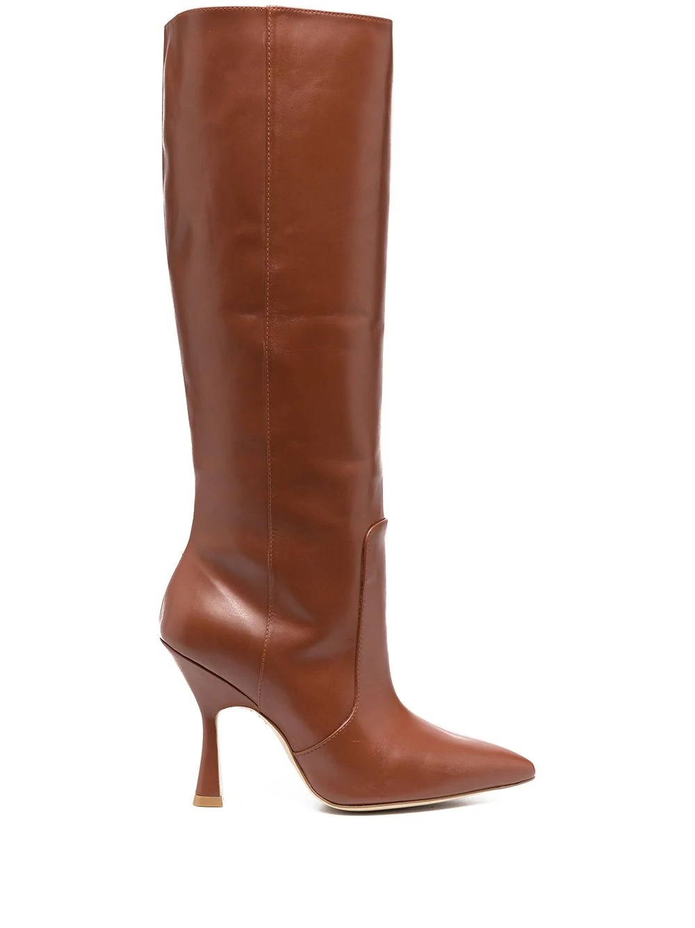 heeled leather boots - 1