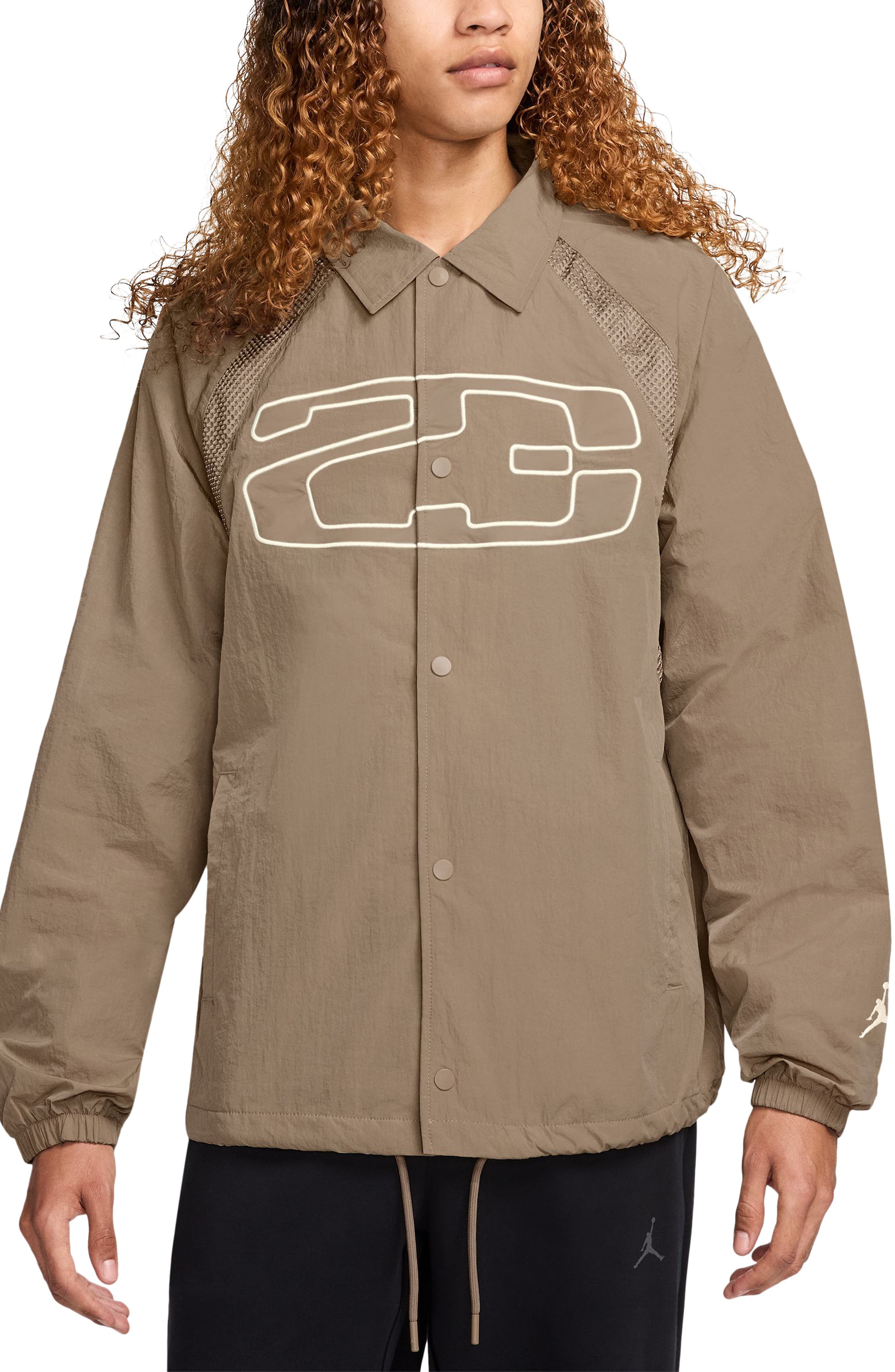 Jordan Coaches Jacket in Desert Camo/Sail at Nordstrom - 1