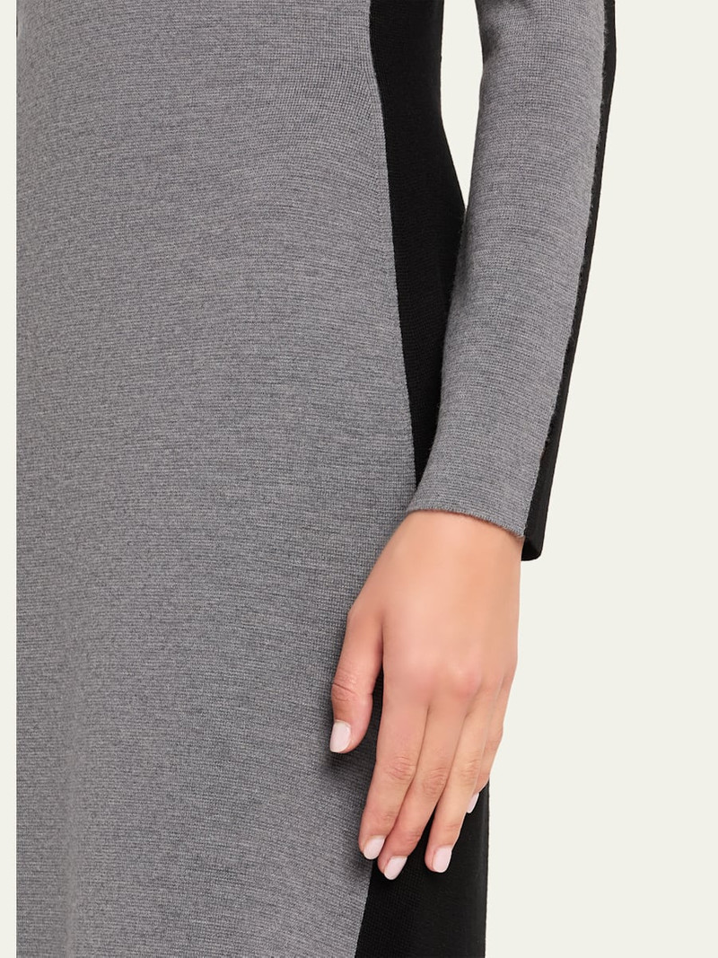 ZANKOV Angie Colorblock Long-Sleeve Ankle Dress outlook