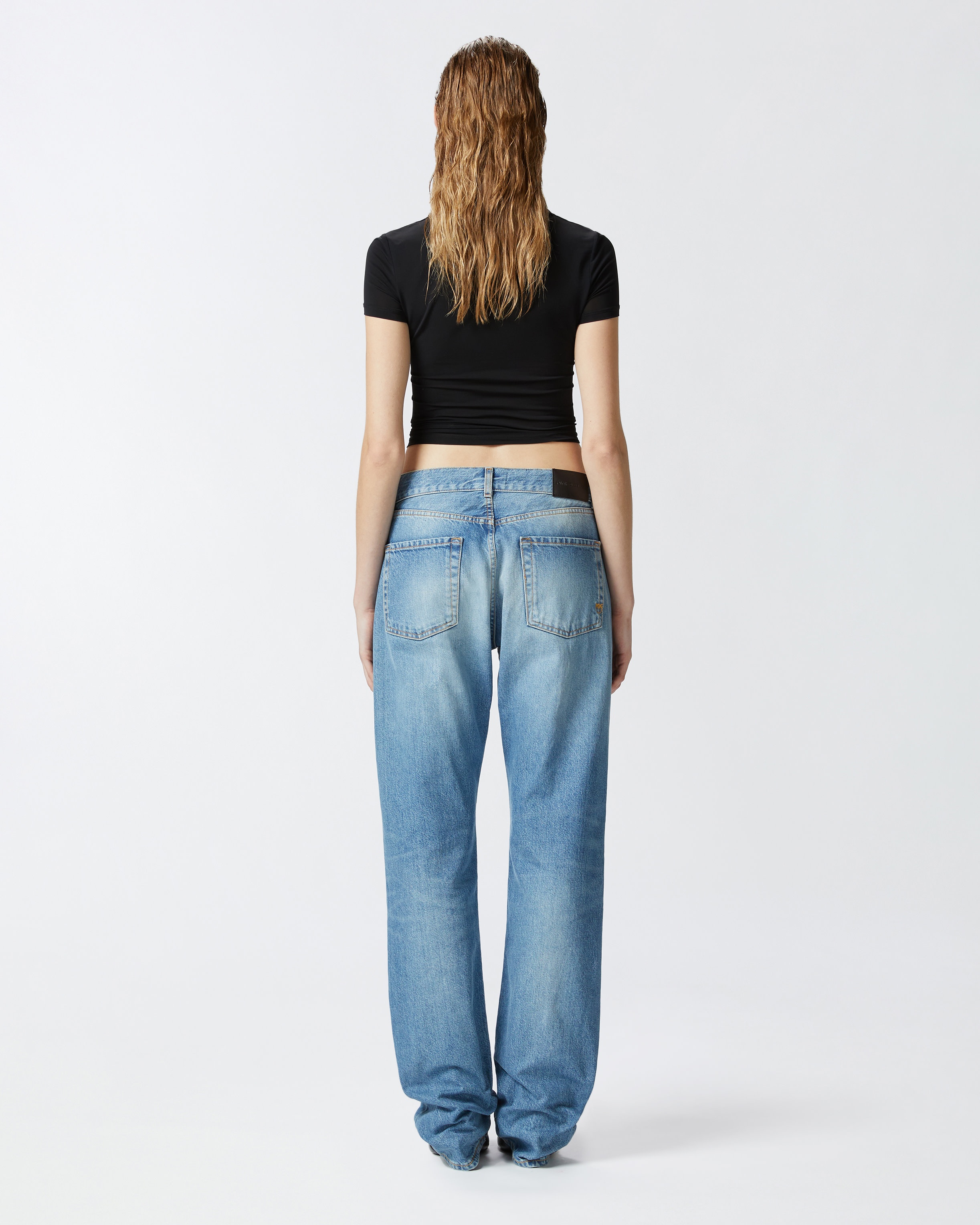 LOOSE-FIT JEANS IN LIGHT BLUE VINTAGE DENIM - 4