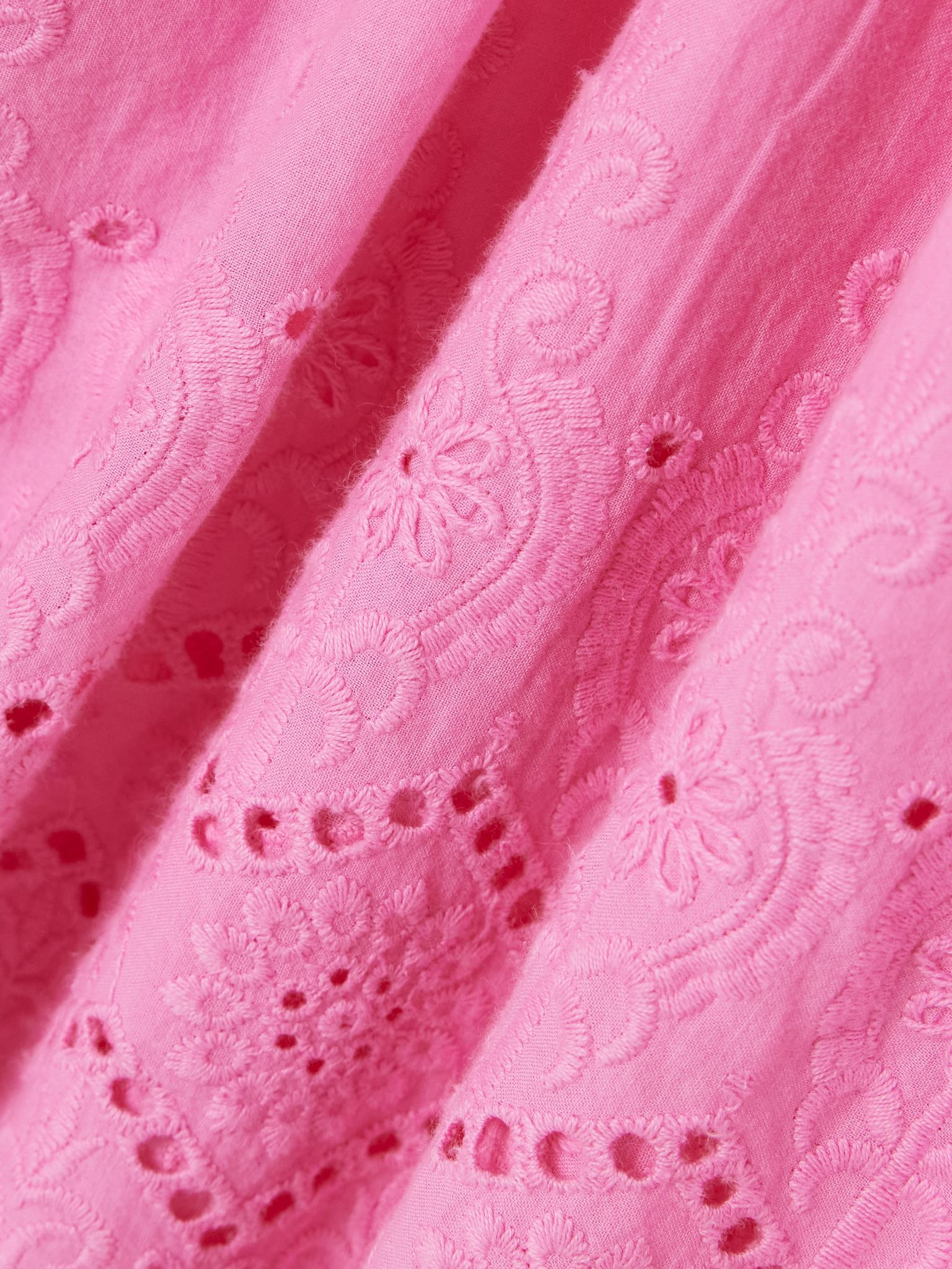 Sebenna broderie anglaise cotton kaftan Pink - 4