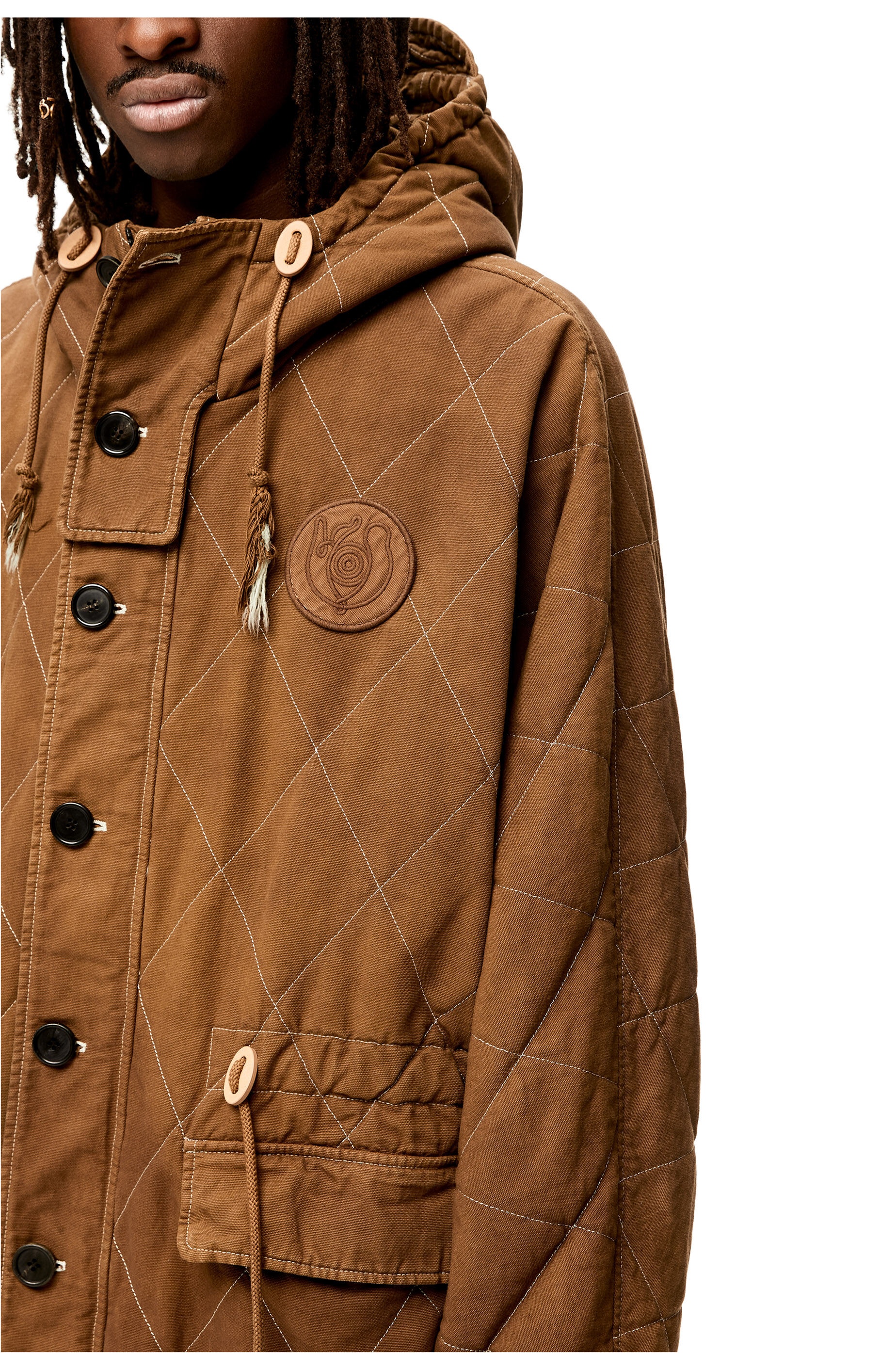 Quilted parka in cotton - 5