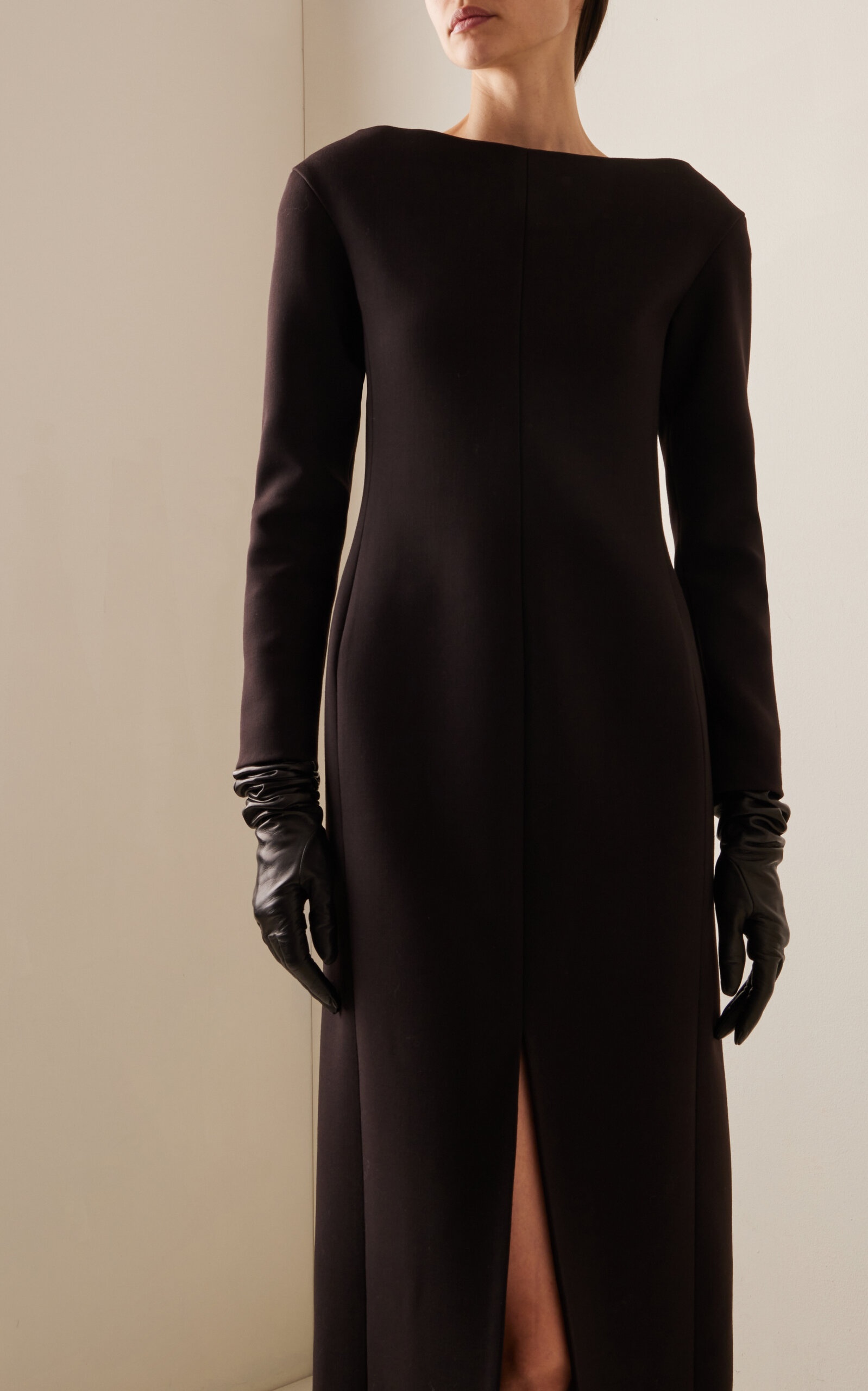 Reysha Wool Maxi Dress brown - 3
