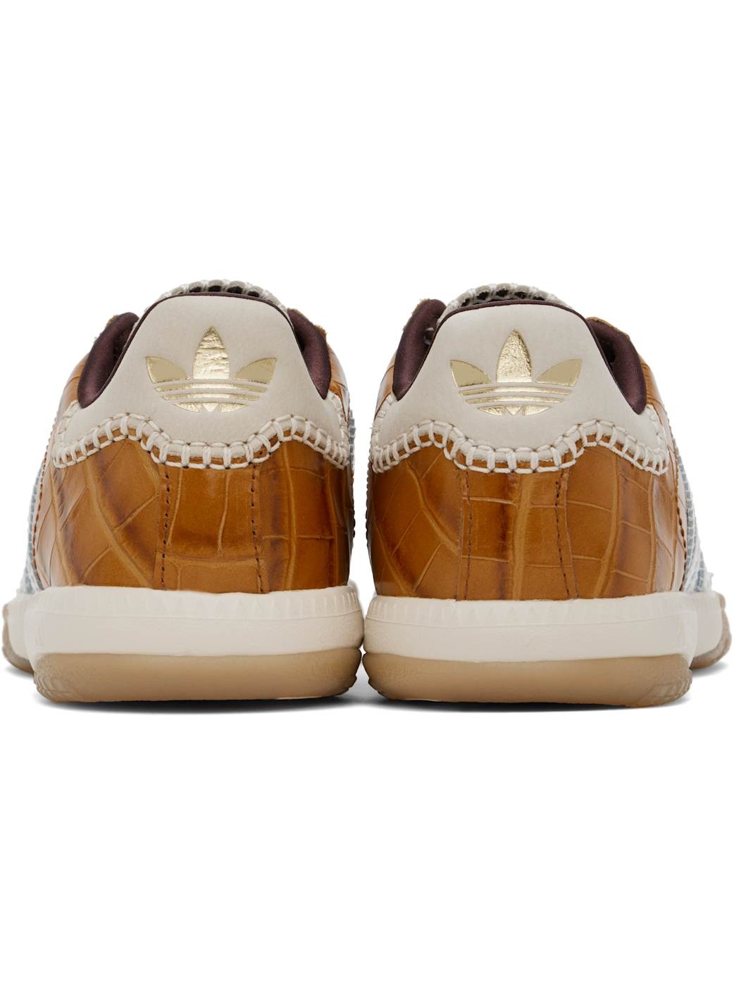 Silver & Brown adidas Originals Edition MN Samba Sneakers - 2