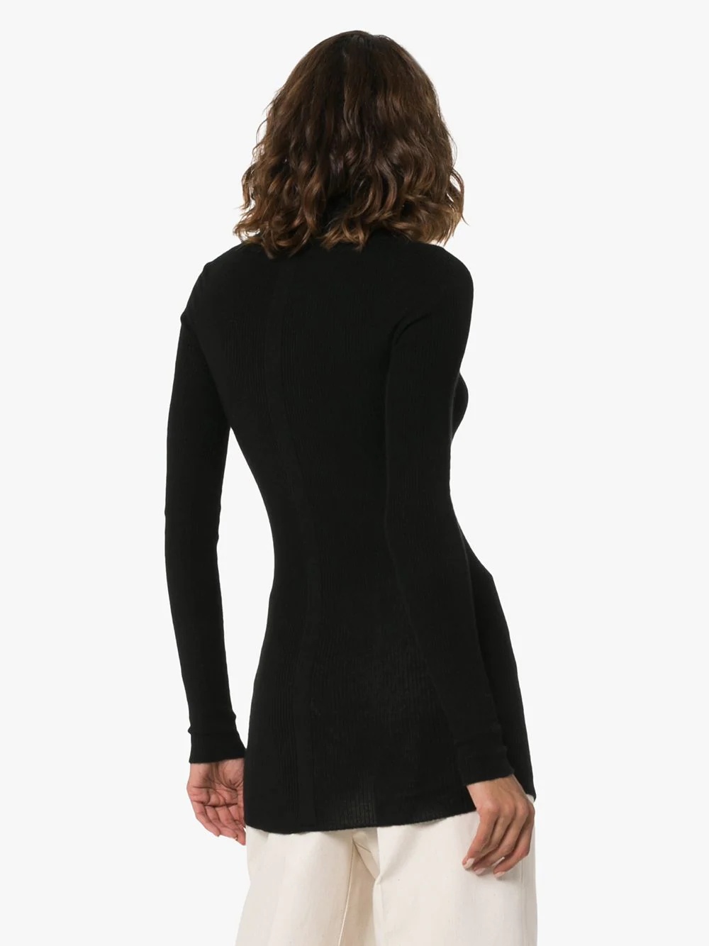 longline cashmere jumper - 4